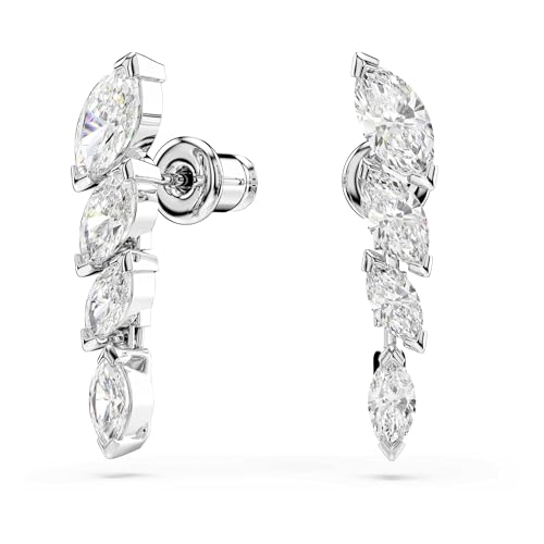 Detalle 2 de Swarovski Mesmera Pendientes Talla Marquesa Blanco con Baño de Rodio