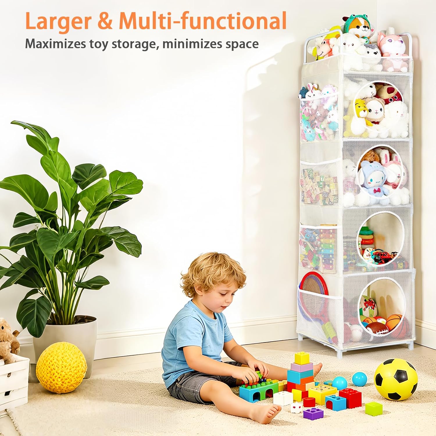 Detalle 2 de AXHOP Toy Storage 42x42x162cm