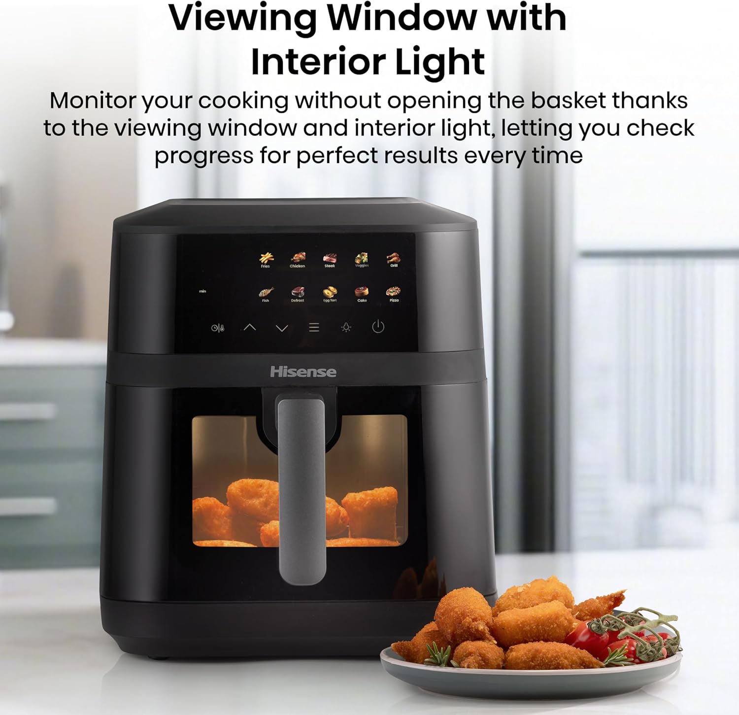 Thumbnail 4 de Hisense 6.3L Air Fryer (1800W) with Colour Touch Display and 10 Cooking Functions