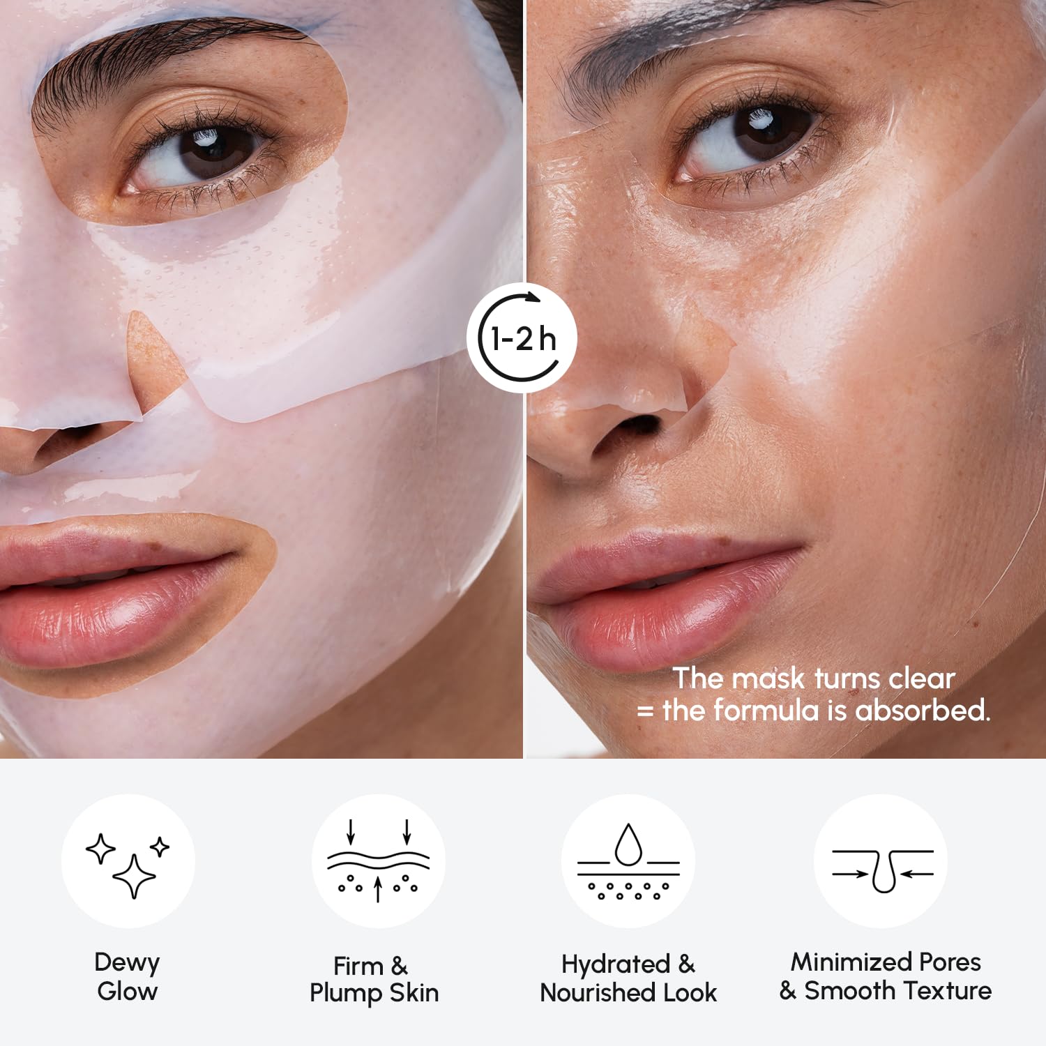 Detalle de MAREE Hydrogel Collagen Facial Mask with Hyaluronic Acid – Hydrating Mask for All Skin Types