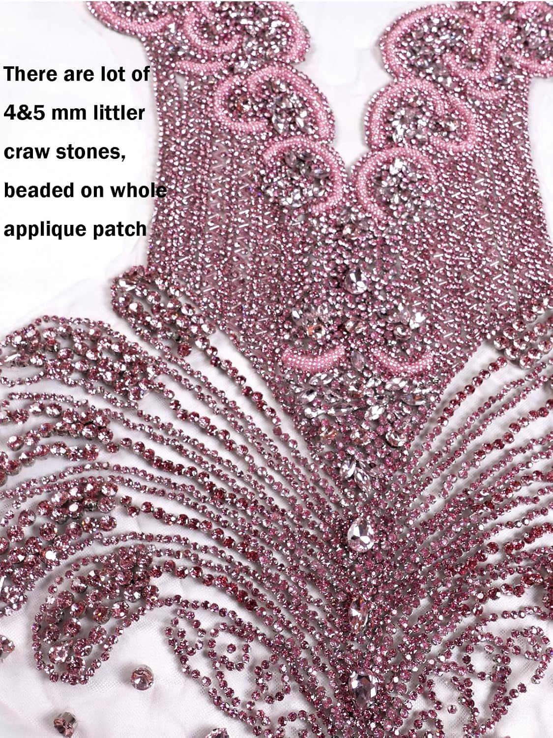 Detalle de Labellezalay Bodice Applique Patch 25.6 x 15.7 inches