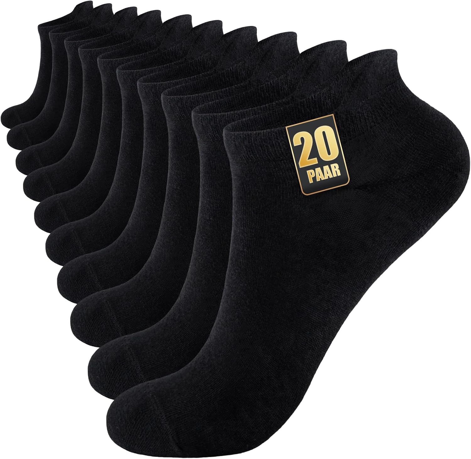 Detalle de SockWaddles 10 Paar Sneaker Socken für Herren & Damen – atmungsaktiv, feuchtigkeitsableitend, kurz