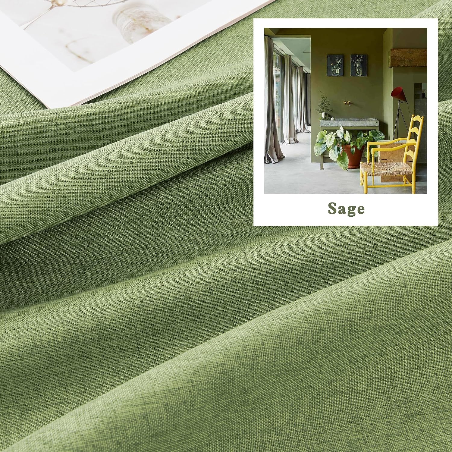 Detalle 2 de DUALIFE Blackout Curtains, 50 x 132 Inches