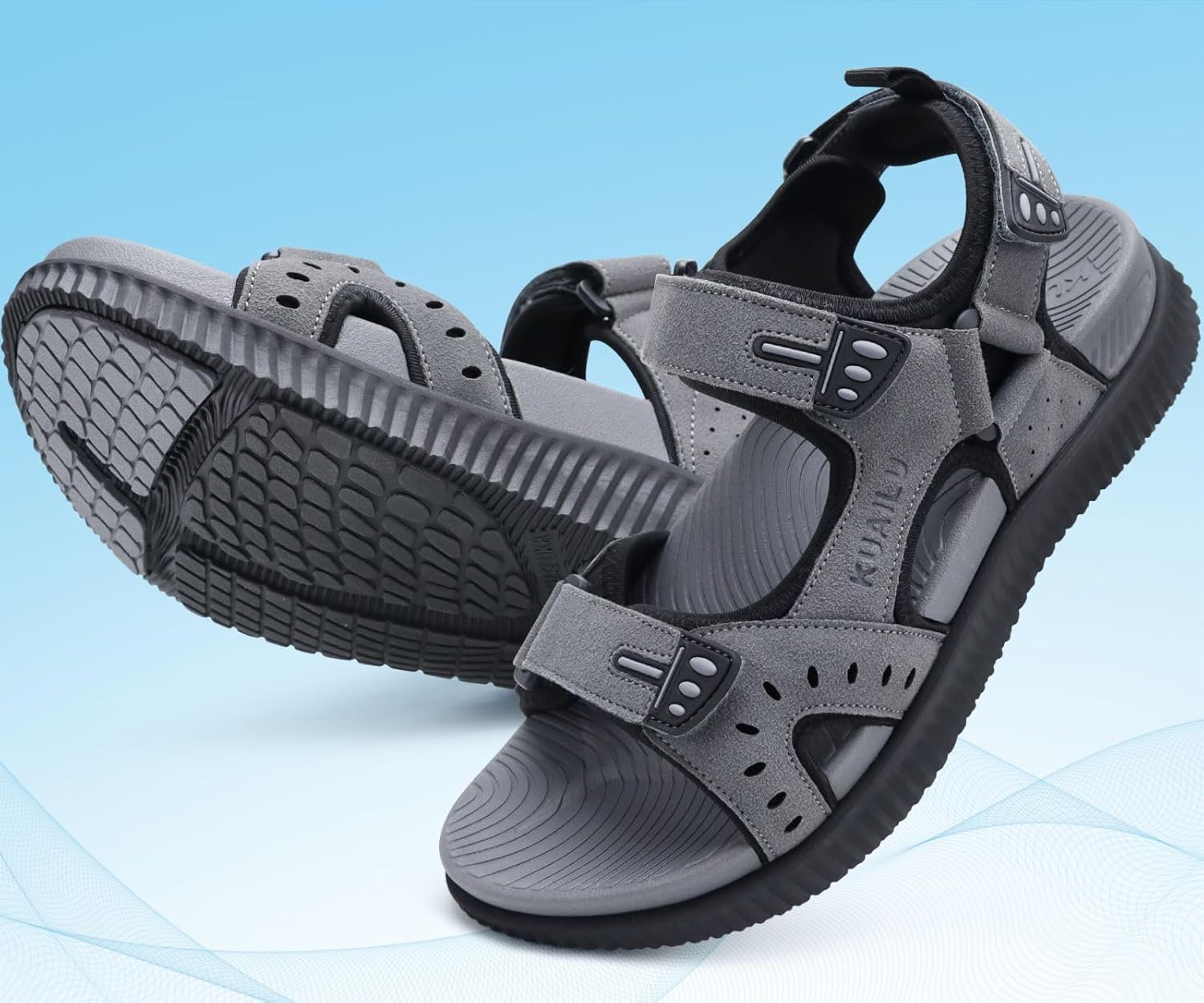 Thumbnail 6 de KuaiLu Herren-Wandersandalen mit orthopädischer Recovery-Dämpfung (Gr. 40–48)