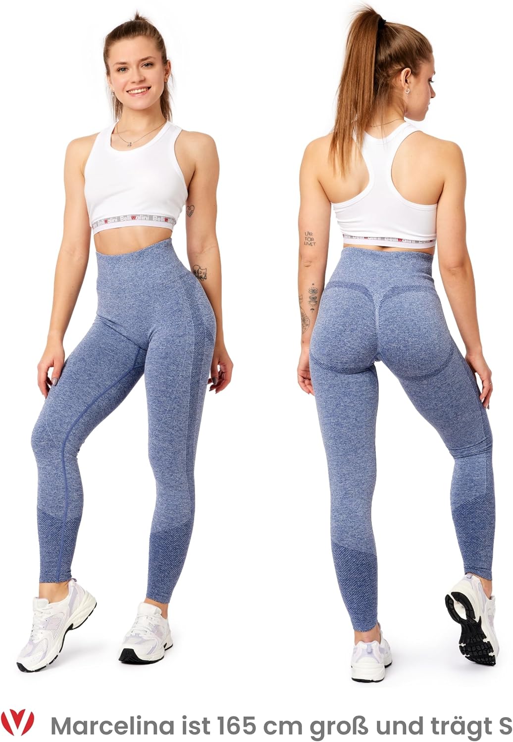 Detalle 2 de Bellivalini BLV50-254 sportlegging voor dames met hoge taille en scrunch