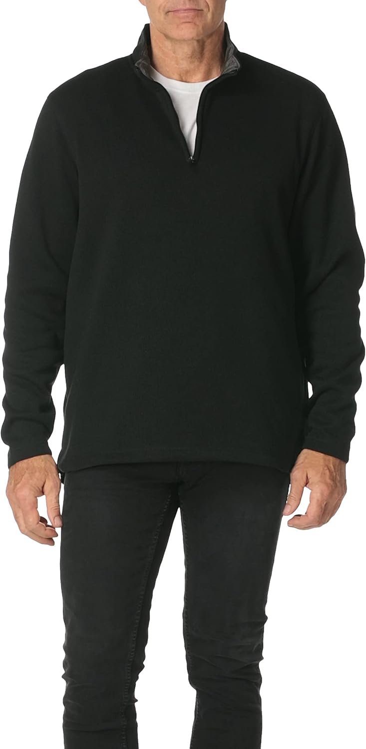 Detalle 2 de Wrangler Authentics Men's Long Sleeve Fleece Quarter-zip