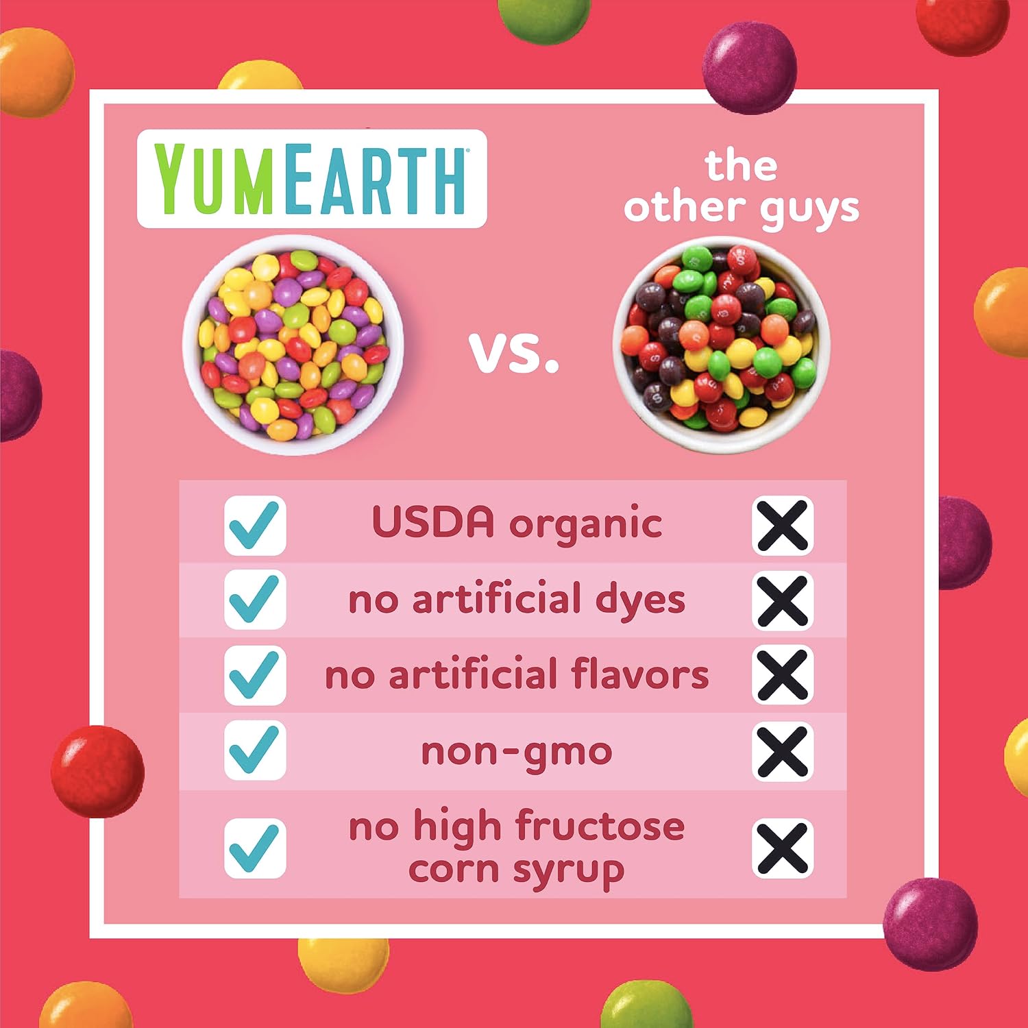 Detalle 2 de YumEarth Organic Giggles Chewy Candy – 0.5oz Snack Pack, Box of 15