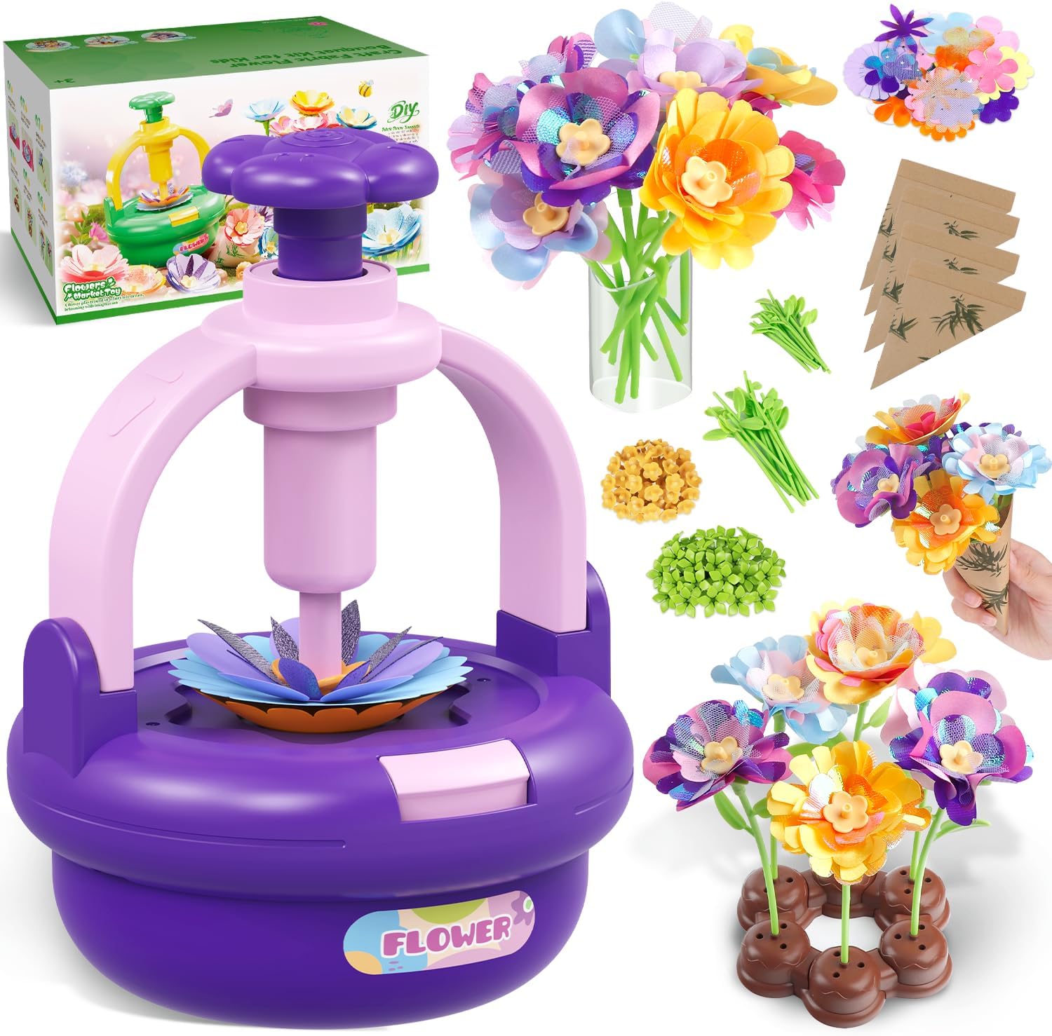 Detalle de TingingYuli Juego de manualidades ramo de flores para 4–8 años