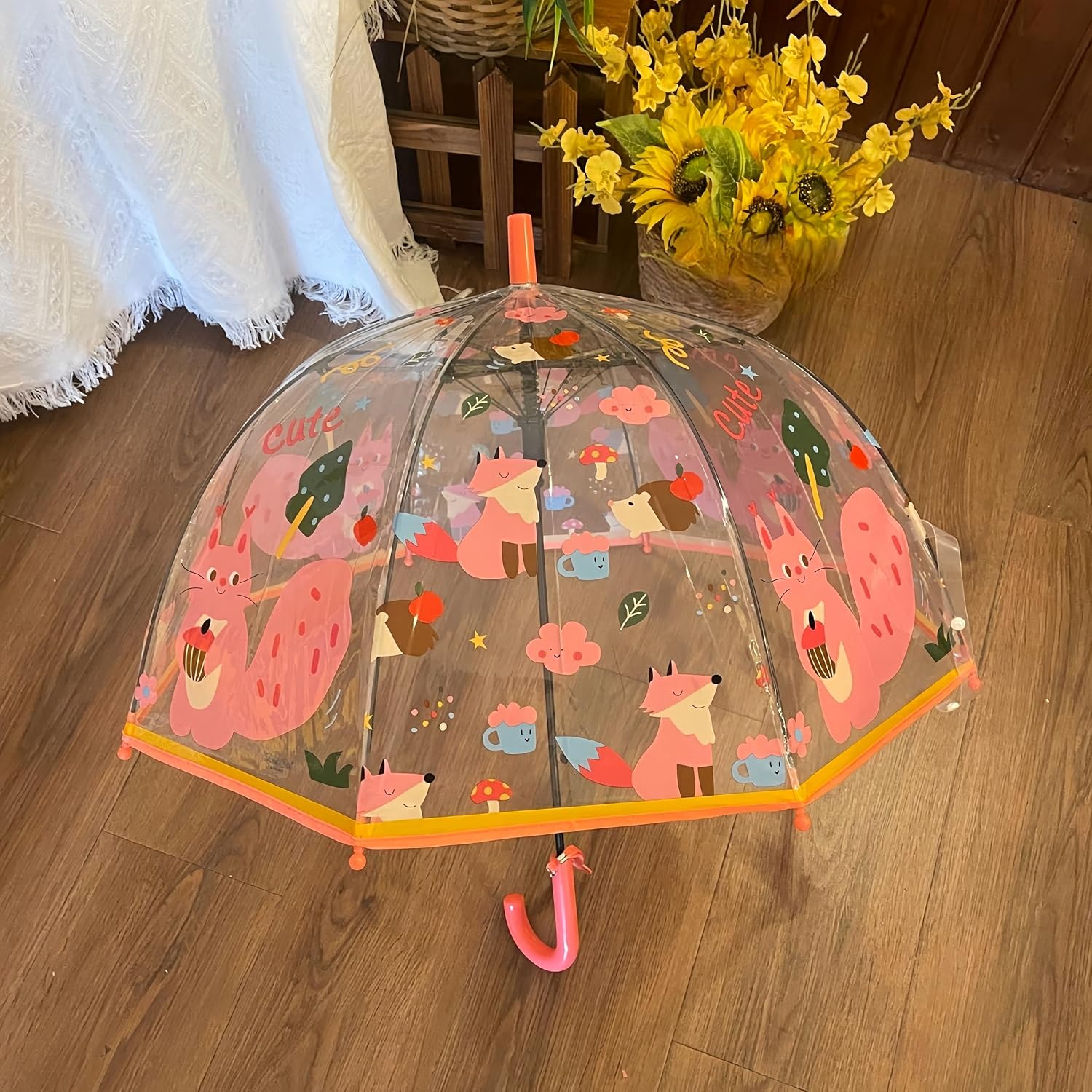 Detalle de Generic Kids Bubble Umbrella with Transparent Dome Canopy (Windproof, Auto-Open, Child-Safe Closure)