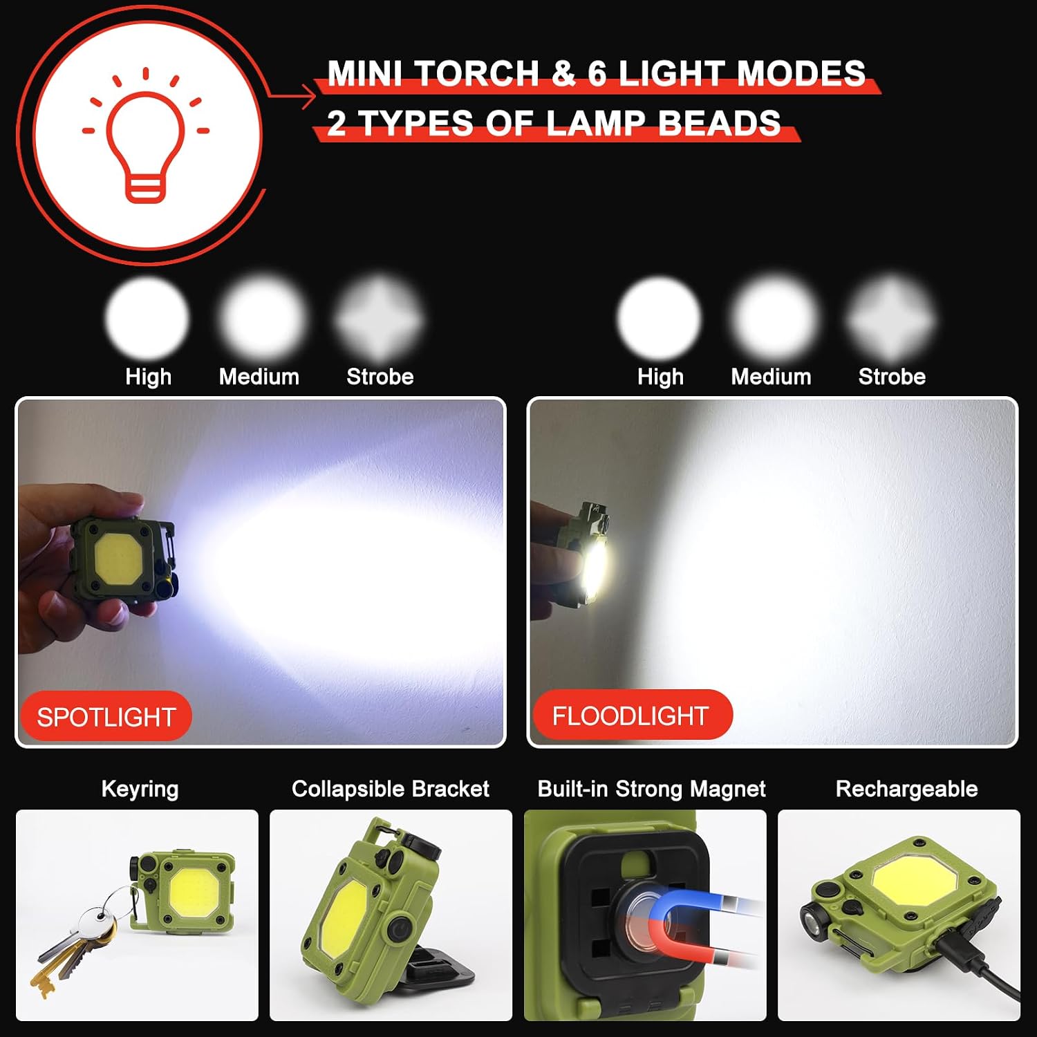 Thumbnail 2 de WOWNIGHT Torches 500000 lumen rechargeable torch 🔦