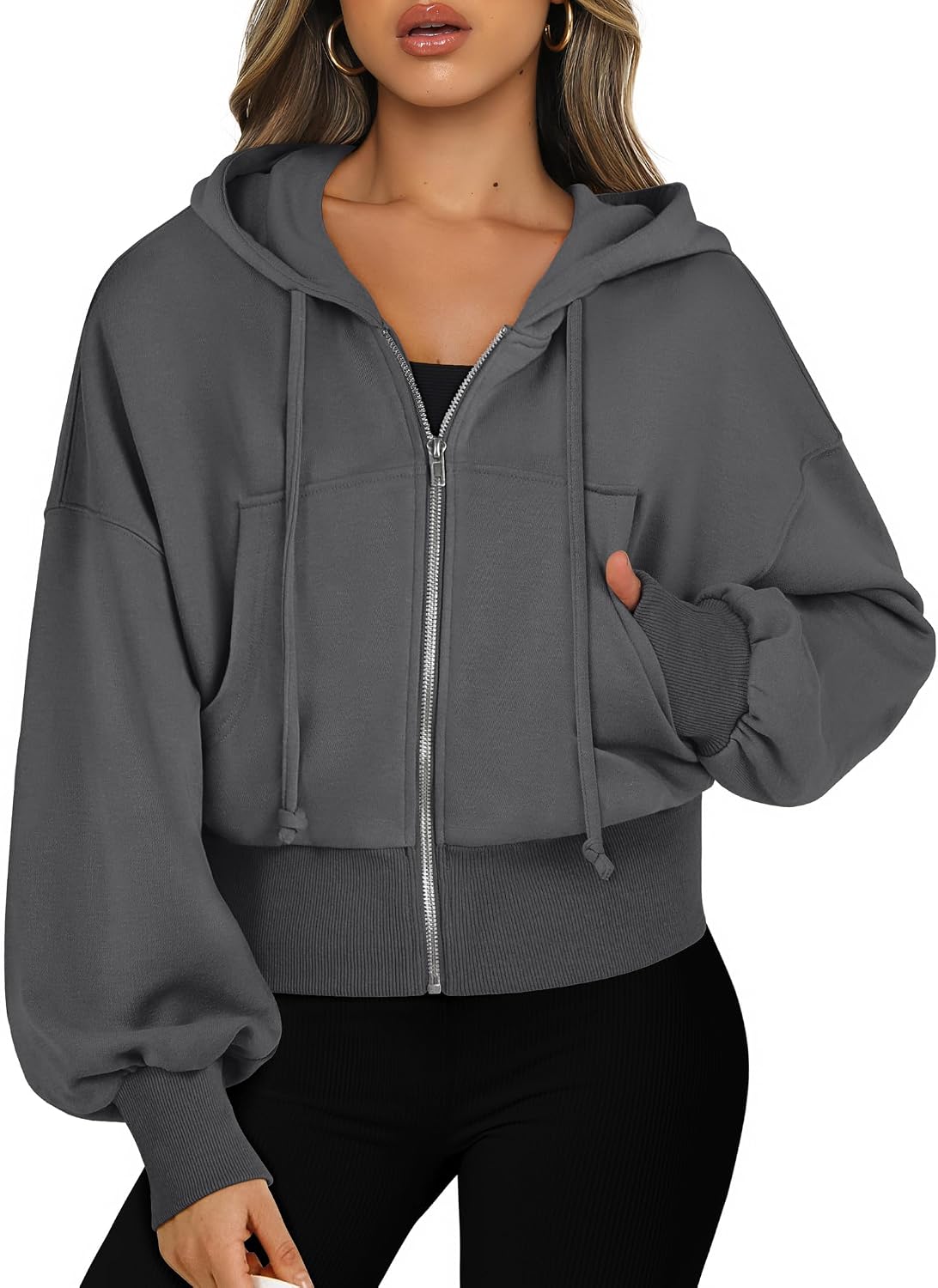 Detalle de ANRABESS Women's Zip Hoodie