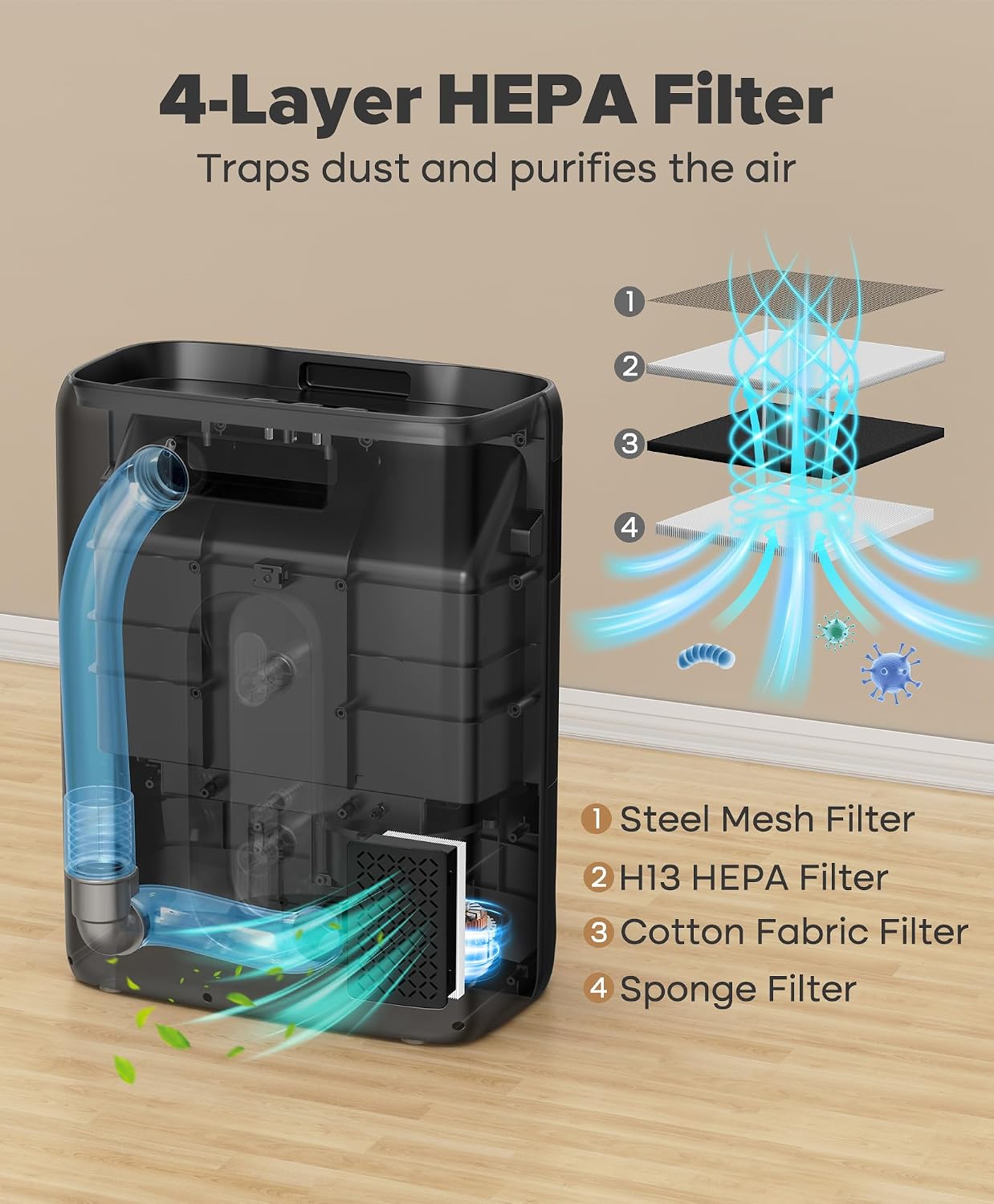 Detalle 2 de Automatic Dustpan Vacuum, 6L Capacity