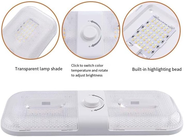 Detalle 1 de ANYPOWK A-2 12V LED RV Lights, Dimmable, 3 Colour Temperatures, 4-Pack