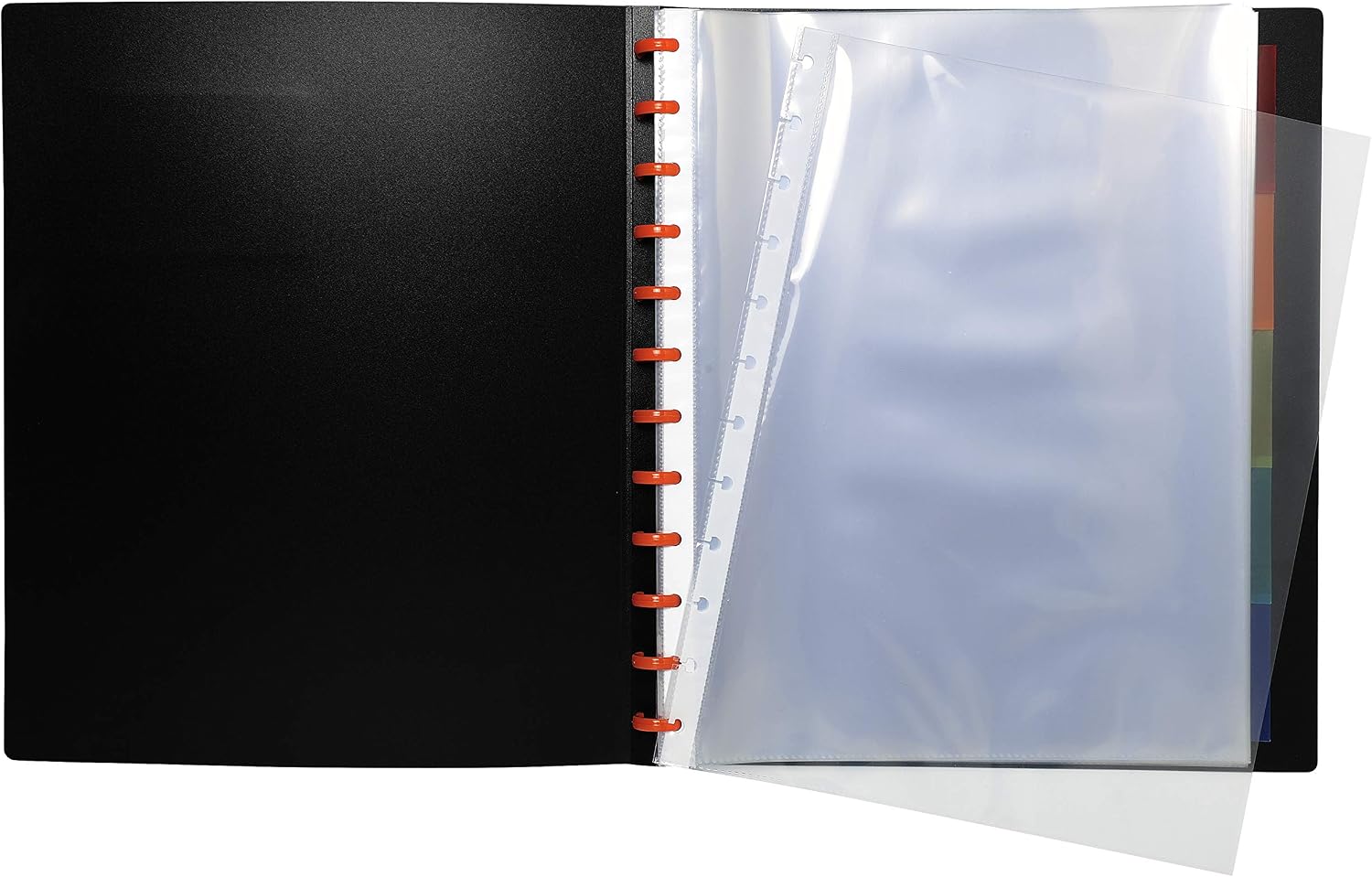 Detalle de Exacompta 86334E - Protège-documents Exactive amovible à anneaux, 60 vues, 30 pochettes A4, noir