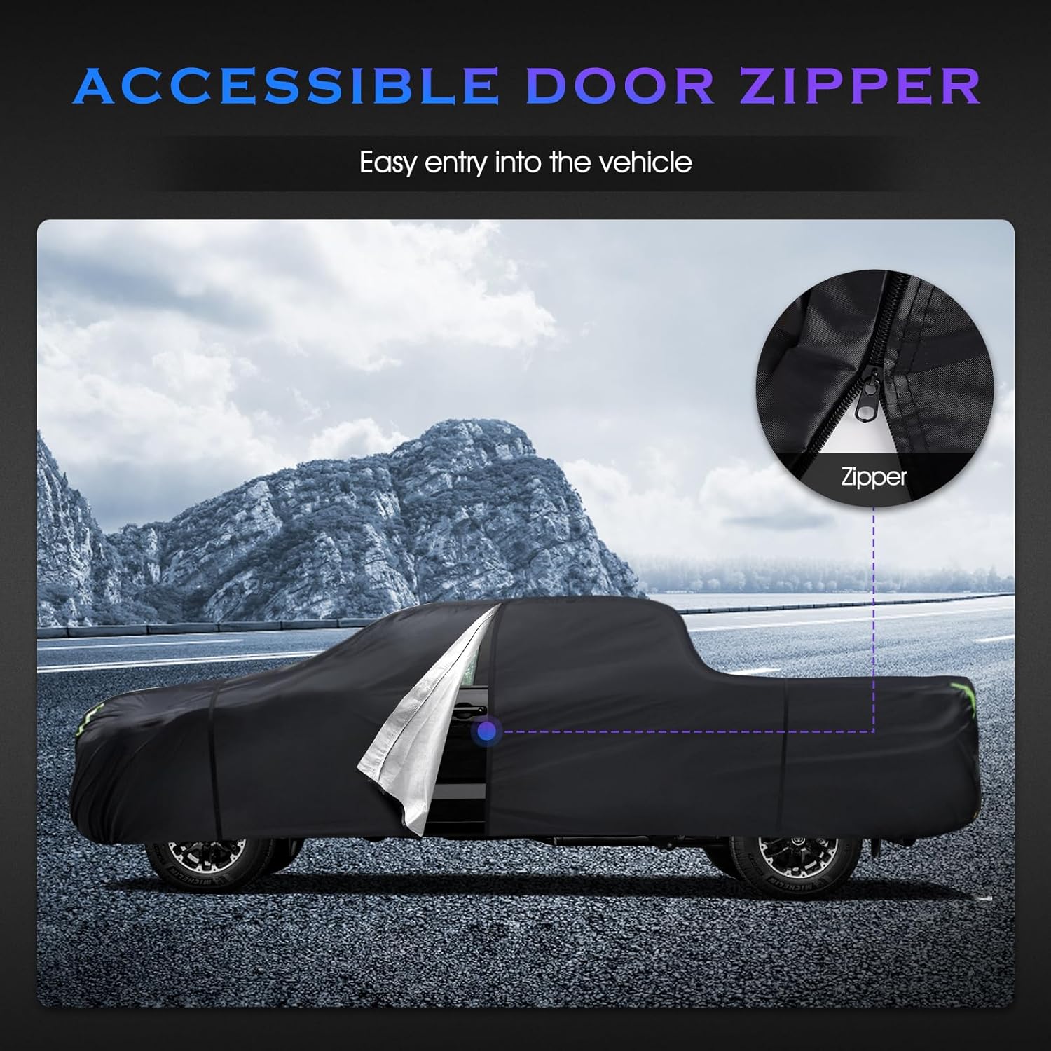 Thumbnail 4 de Car Cover Custom Fit for Toyota Tundra (2007-2026) — 6-Layer Waterproof Outdoor Truck Cover
