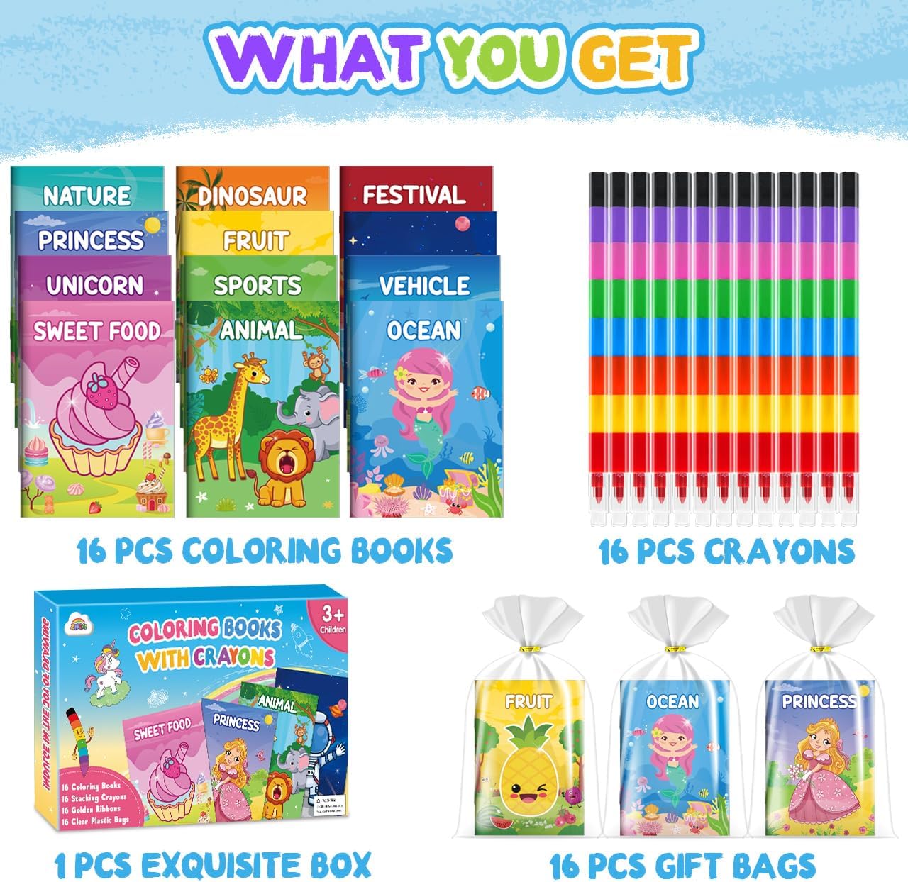Detalle 2 de ZMLM Party Bag Fillers 16-pack colouring set