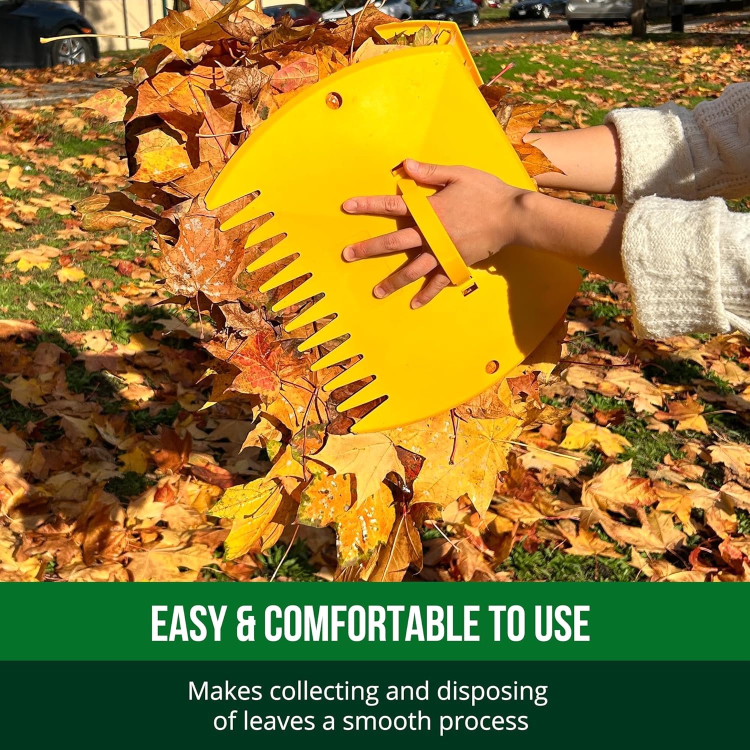 Thumbnail 3 de GardenHOME Raccogli Foglie manuale (2 pezzi grandi) per giardino, erba e rimasugli di terra