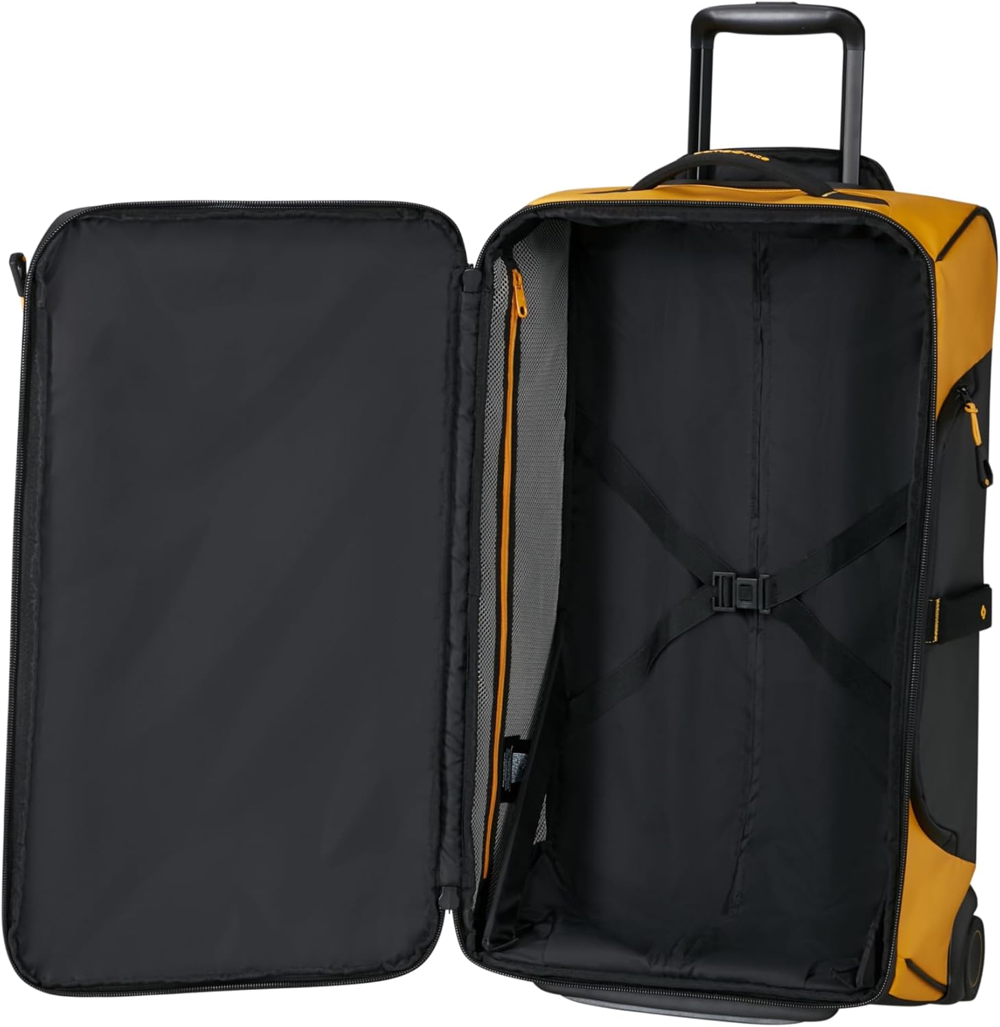 Detalle de Samsonite Paradiver Light Reisetasche mit Rollen (67 cm) – 74,5 L, Gelb