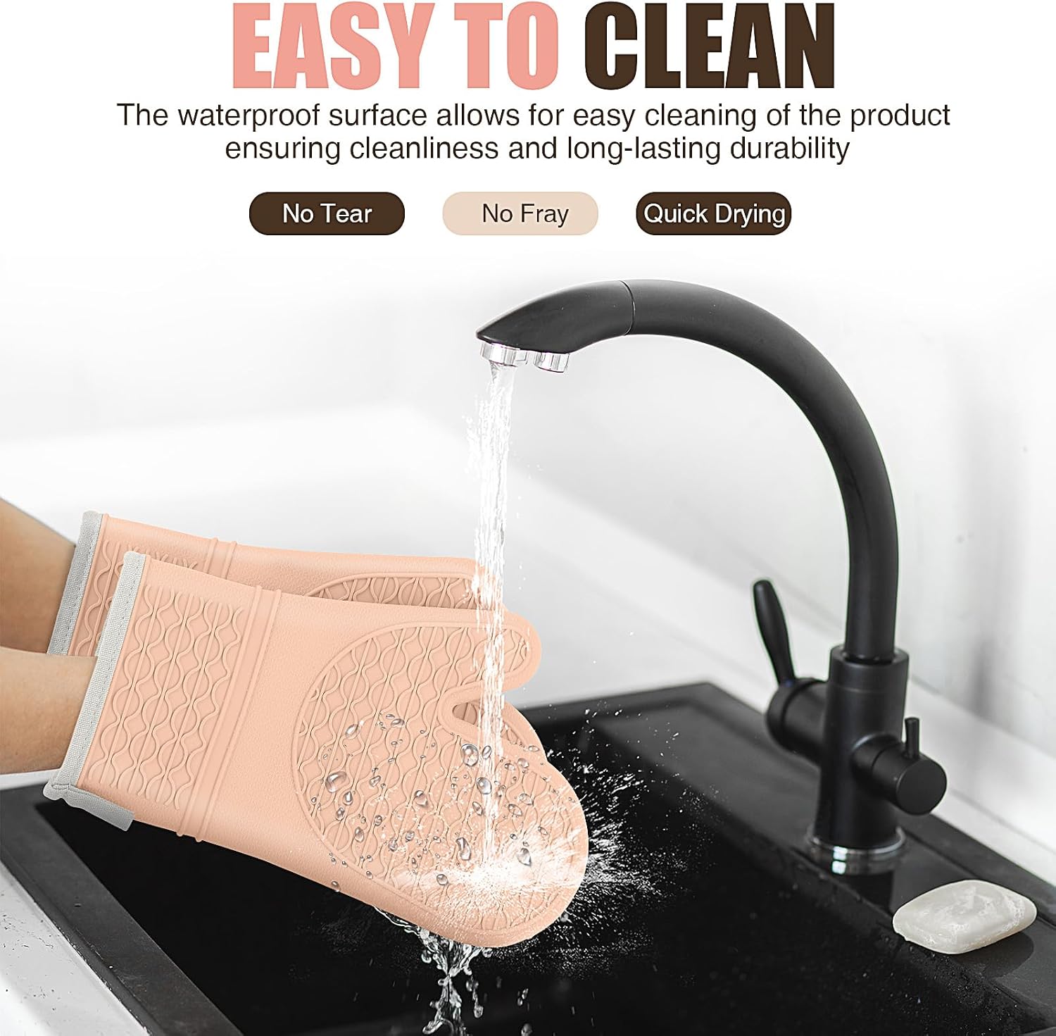 Detalle de Silicone Oven Mitts, 12.5-Inch