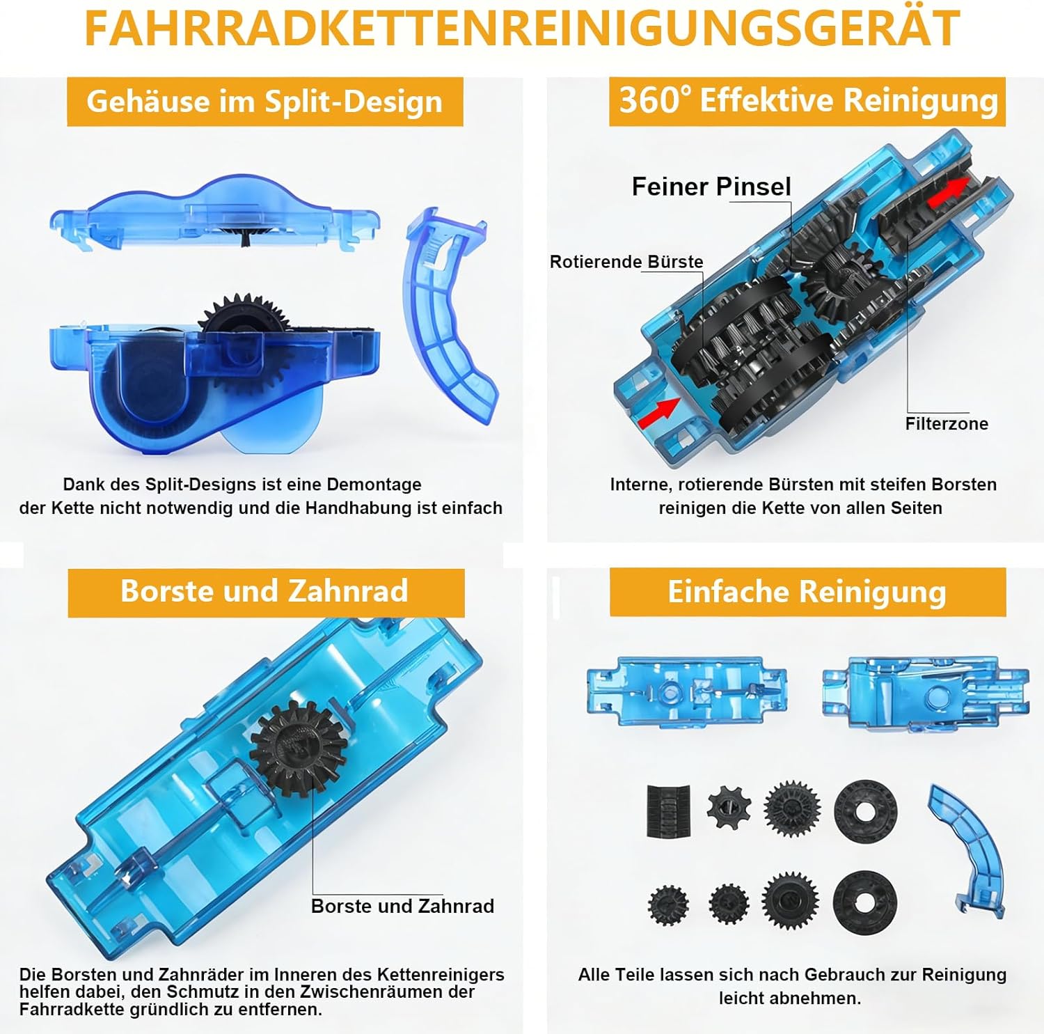 Thumbnail 2 de HOKYYCC Kettenreiniger Fahrradkette – 4-in-1 Kettenreinigungsset für schnelles, schonendes Saubermachen