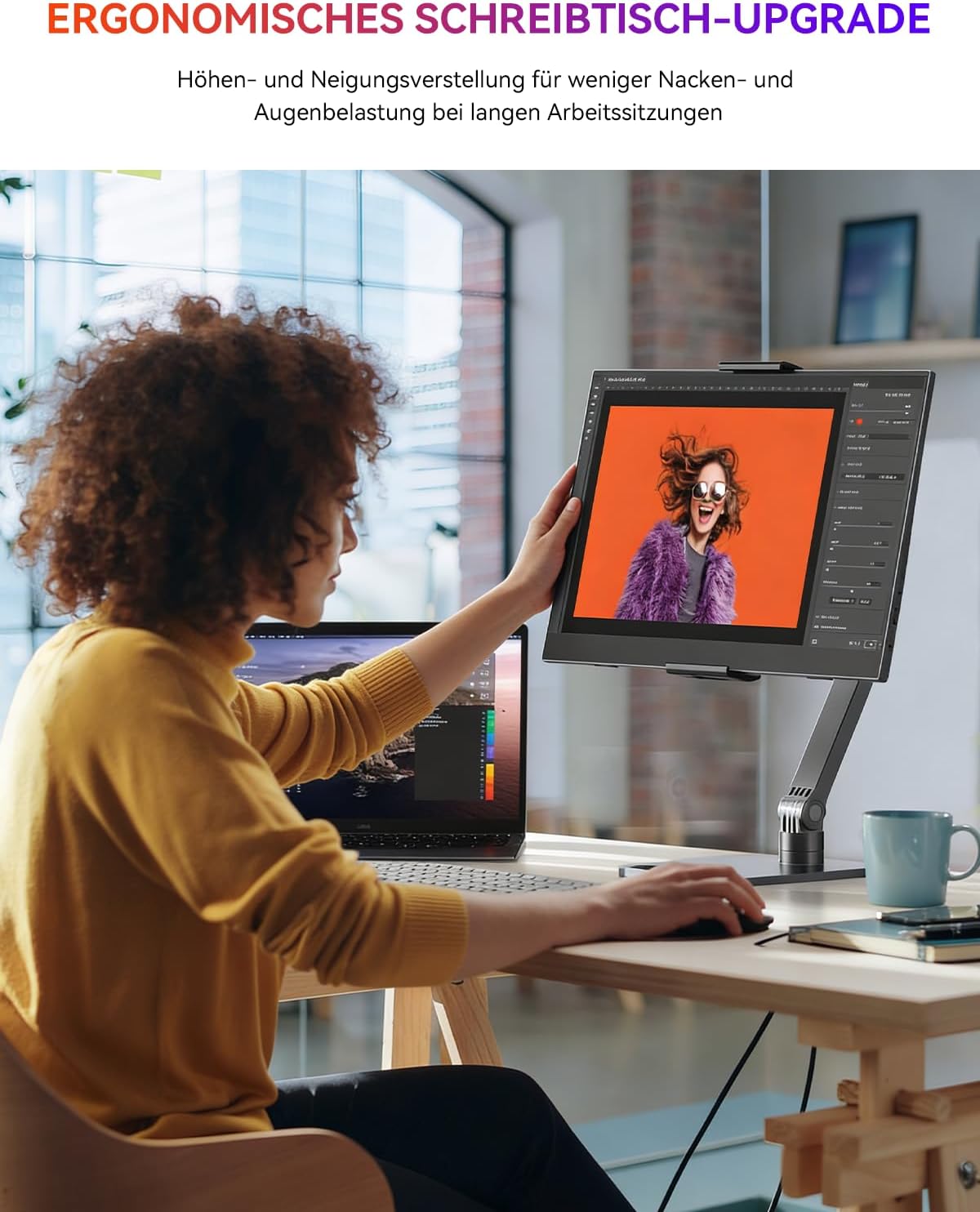 Thumbnail 3 de UPERFECT tragbarer Monitor 15,6 Zoll (125% sRGB) – FHD IPS mit mattem Display und Klappständer