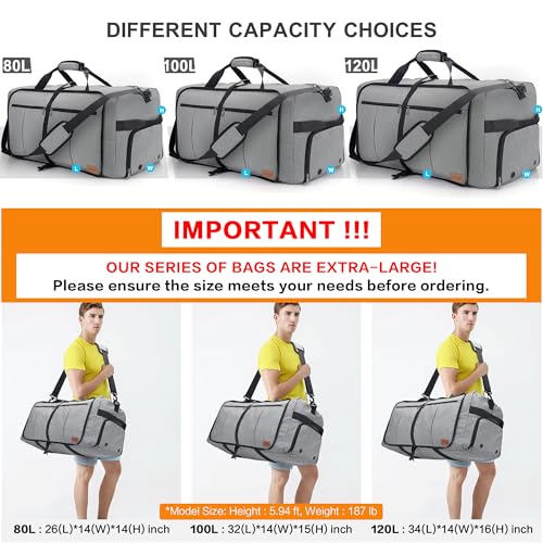 Thumbnail 5 de Urtala Sac de Voyage Pliable 120L – Grand sac de randonnée et voyage, léger et pratique