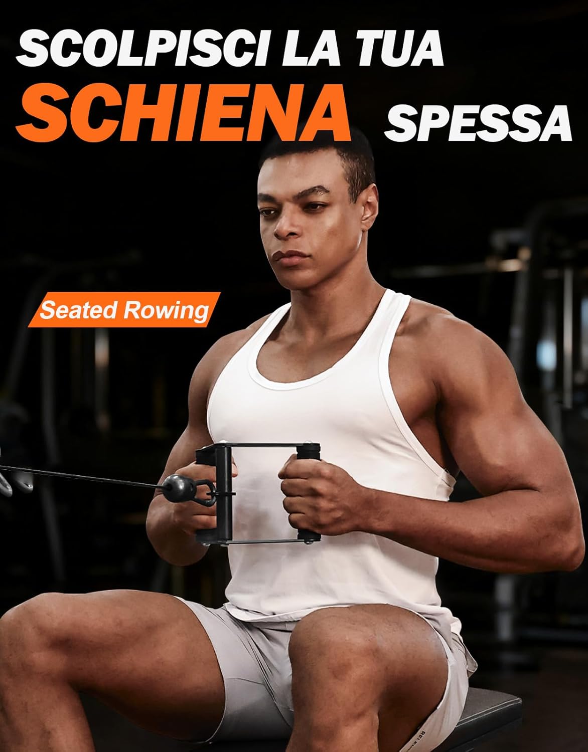 Thumbnail 4 de Fitarc Maniglia Double D per cavi palestra: accessorio V-bar/ T-bar antiscivolo per home gym e lat pulldown