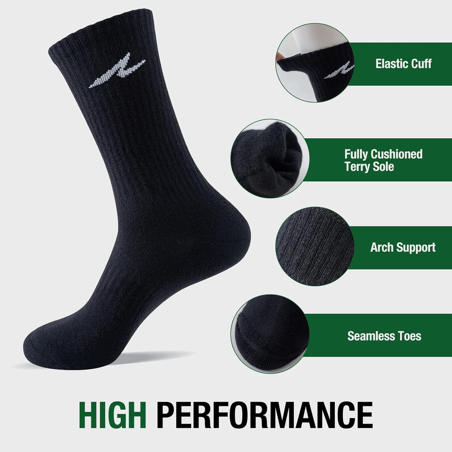 Thumbnail 2 de Combed cotton sports socks 3 pairs
