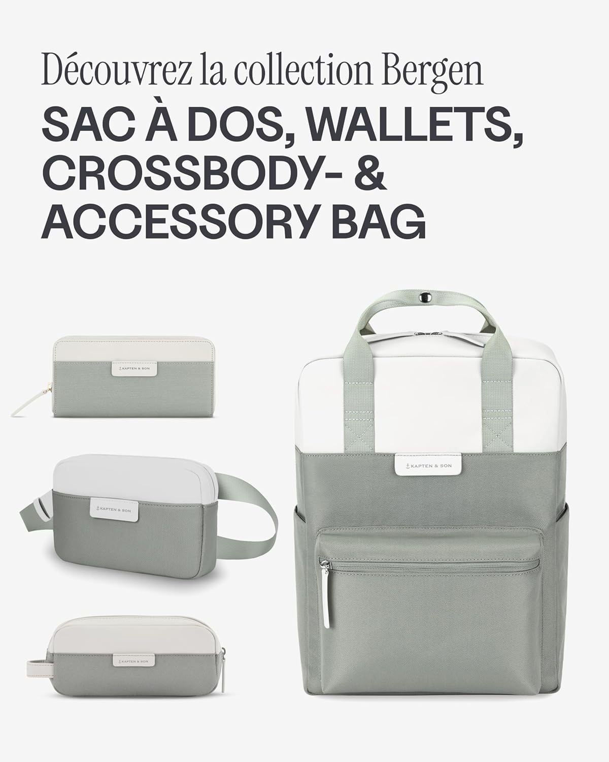 Detalle 2 de Kapten & Son Bergen Pro Wallet L Muted Sage — l'équilibre entre style et organisation