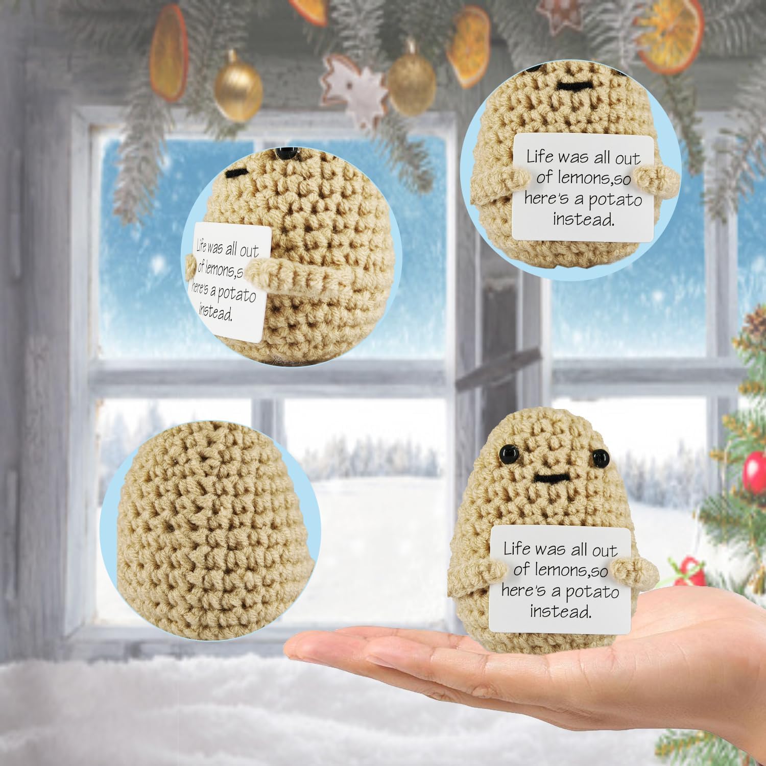 Thumbnail 5 de SZMDLX 4Pcs Positive Crochet Penguin Set – Handmade Pocket Hug Emotional Support Dolls