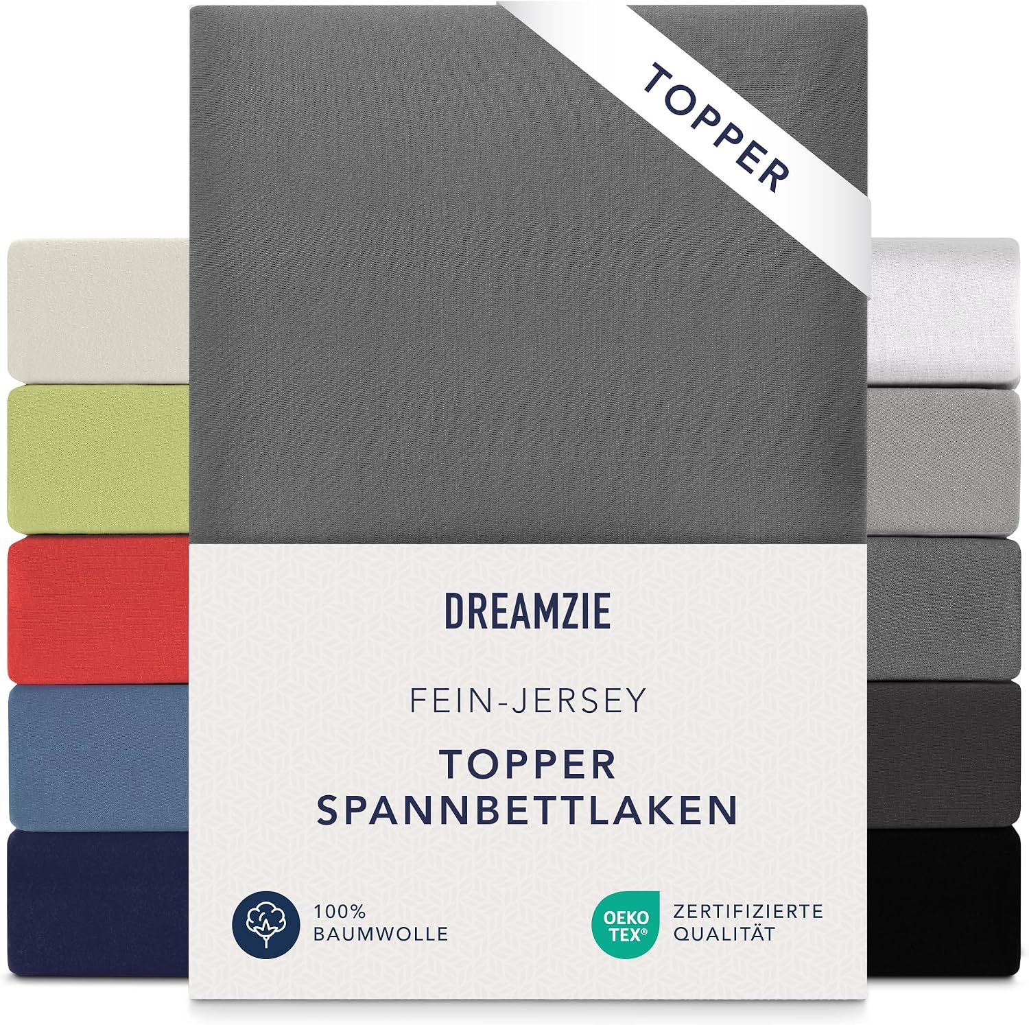 Detalle de Dreamzie Premium Spannbettlaken 180x200