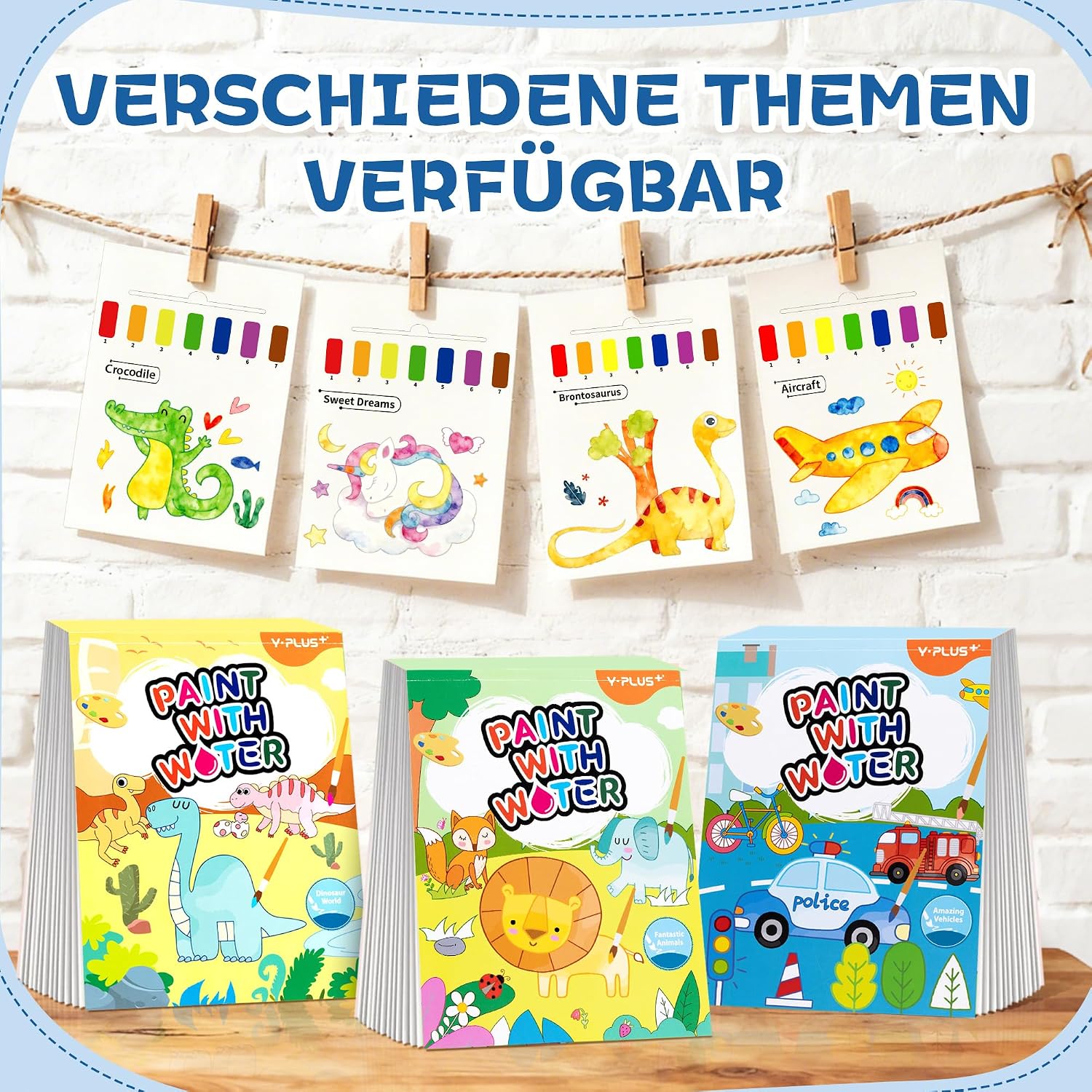 Detalle 2 de YPLUS Malbuch mit Wasserfarben für Kinder