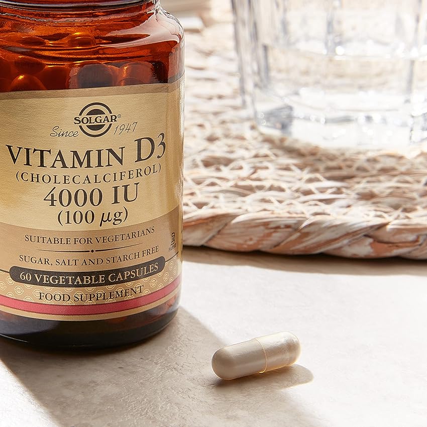 Detalle de Solgar Vitamina D3 4000 UI 60 cápsulas 🍊