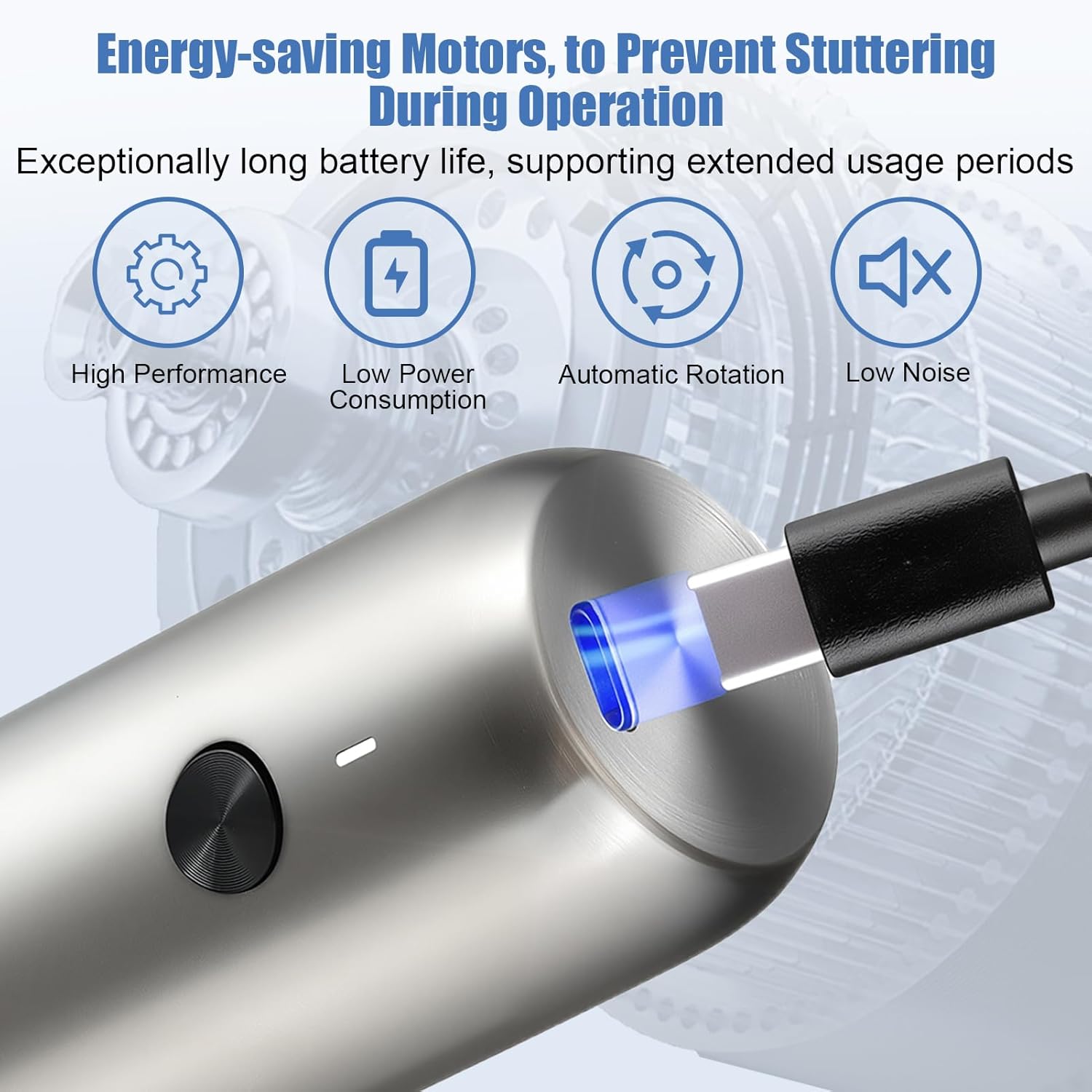 Thumbnail 4 de 2Pcs Electric Salt and Pepper Grinder Set: Rechargeable Ceramic Mill with External 5-Level Adjustment
