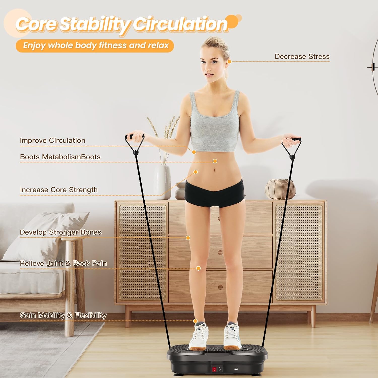Detalle de Dripex Vibration Plate Exercise Machine 150kg