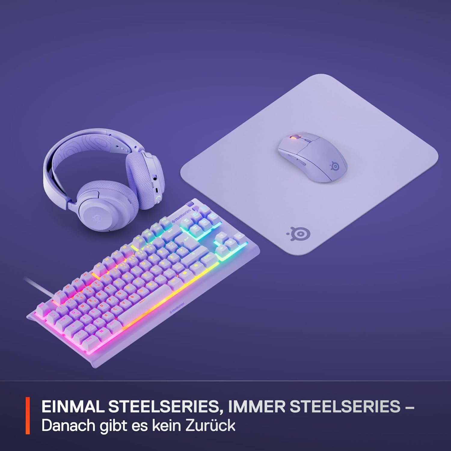 Thumbnail 6 de SteelSeries QcK Mauspad (mittel) – Lavendel – mit Anti-Rutsch-Gummierung, 320 x 270 mm