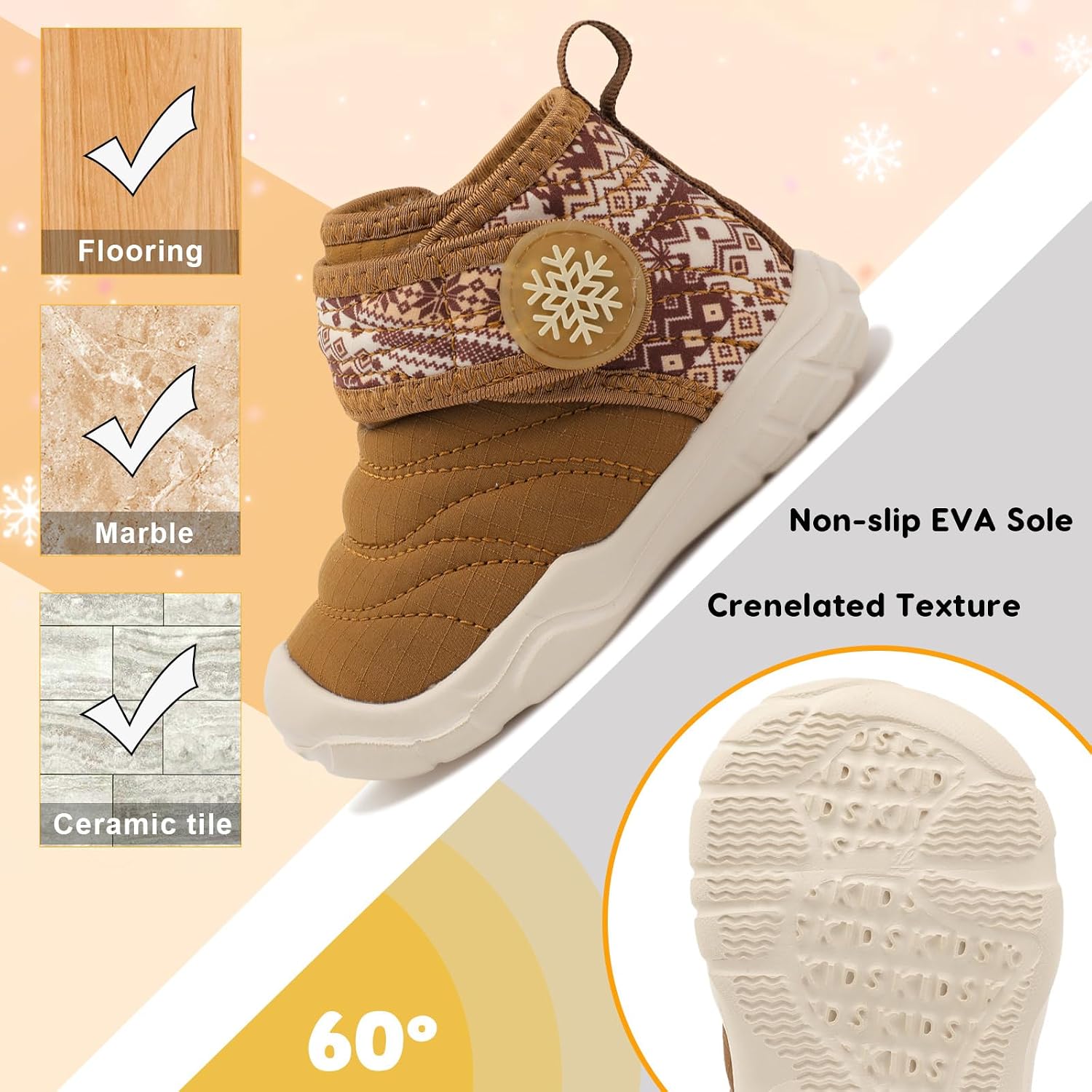 Detalle 2 de BARERUN Toddler Winter Boots with Faux Fur
