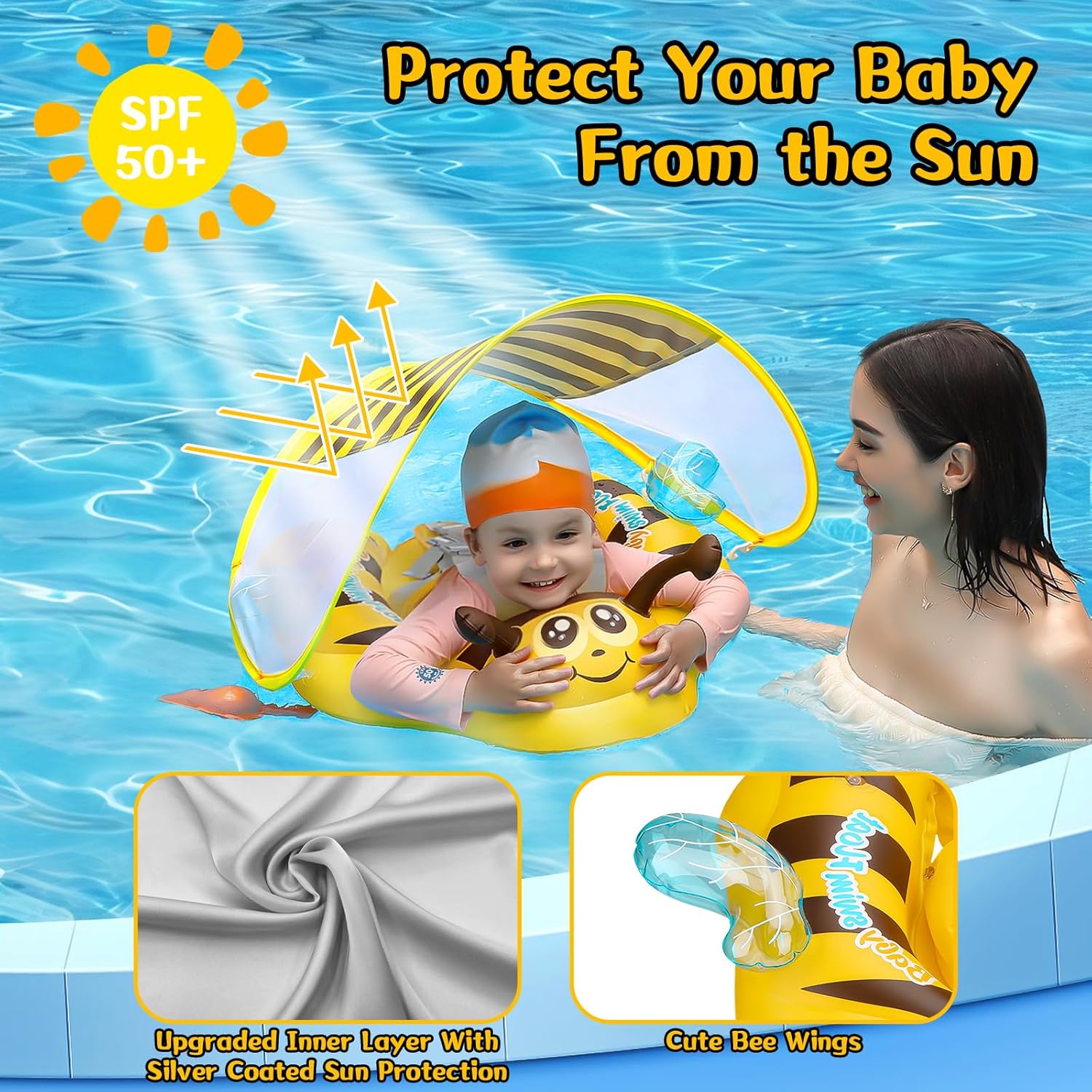 Thumbnail 3 de Salvagente Neonato YOOHBERRYS con Parasole SPF 50+ | Ciambella galleggiante 6–24 mesi