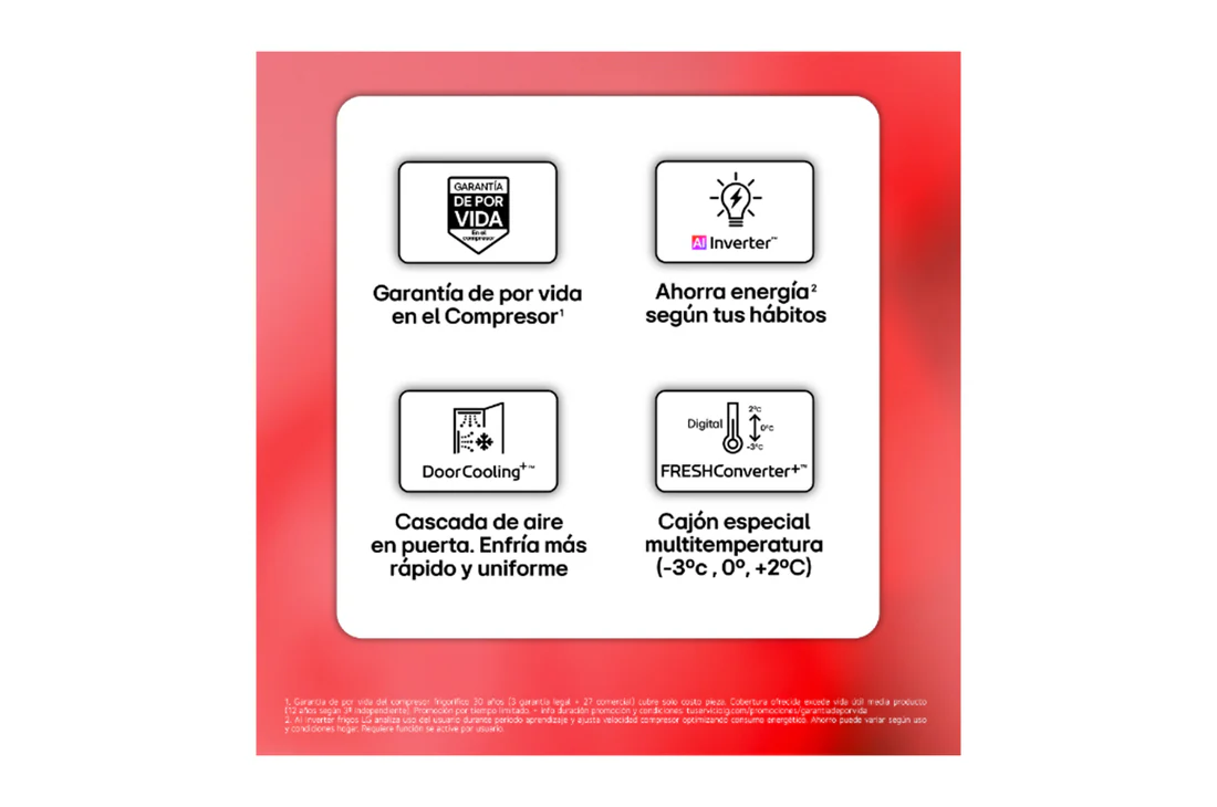 Thumbnail 2 de LG GBBS312CSW frigorífico combi 333 l, 1,86 m