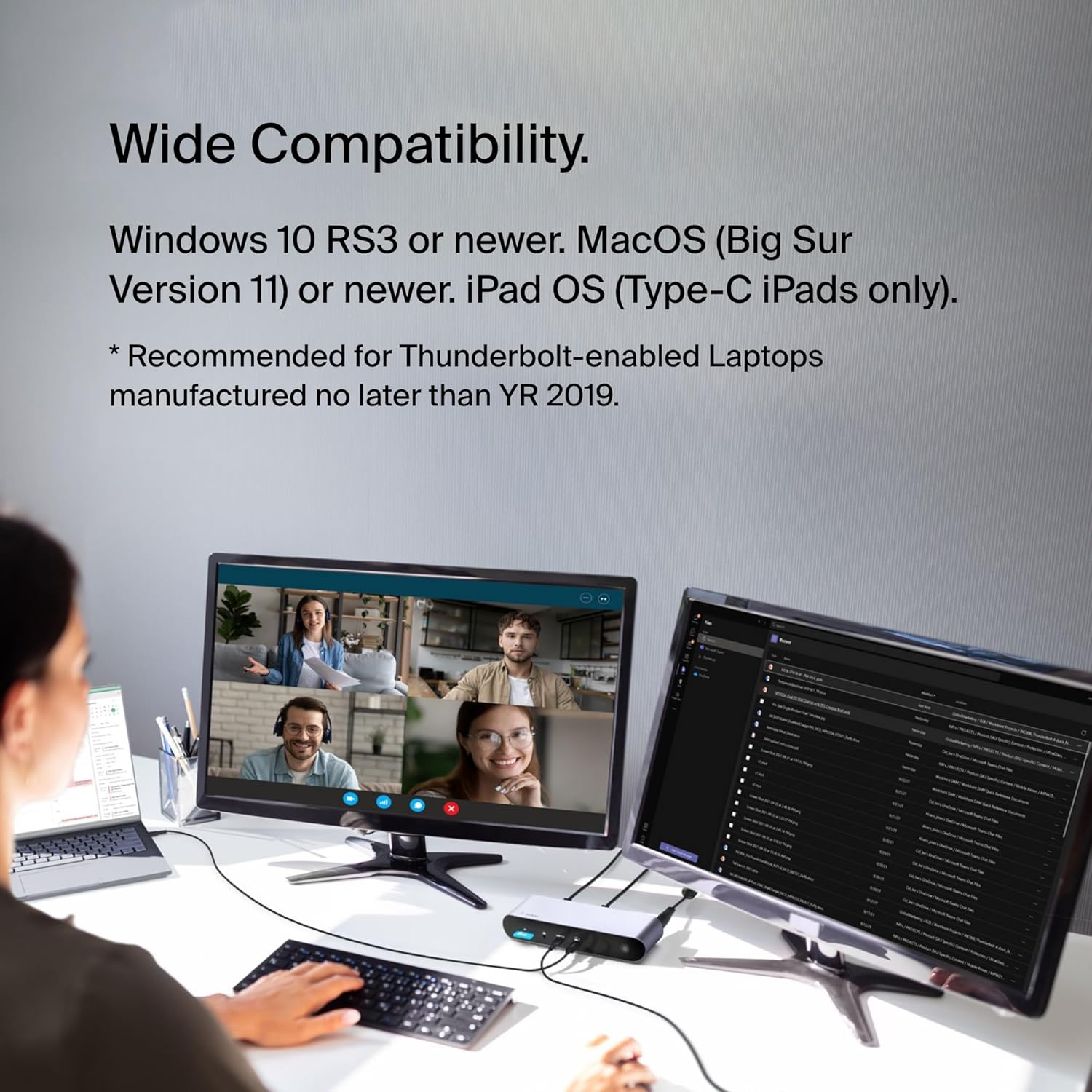 Thumbnail 5 de Belkin Thunderbolt 4 Dock Pro with 2 x Thunderbolt 4 and dual HDMI (single 8K @ 30Hz) – 90W Power Delivery