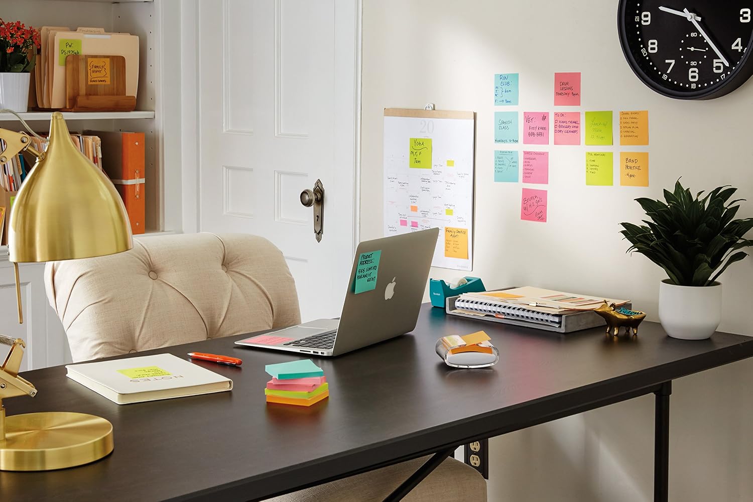 Detalle de Post-it Notes autocollantes Super Sticky Grand Format XL – 3 blocs, 101 x 101 mm, lignées