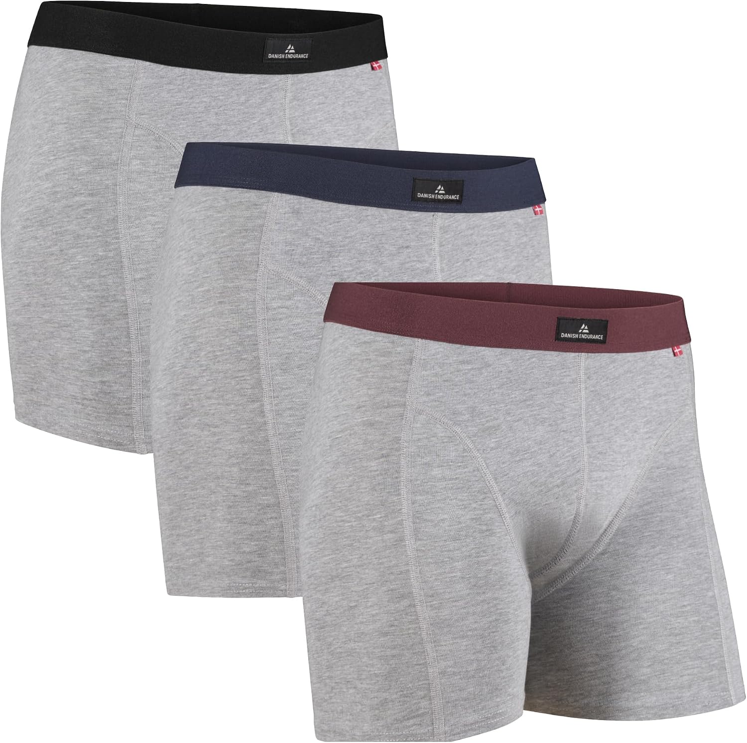 Thumbnail 5 de DANISH ENDURANCE Boxer uomo in cotone elasticizzato, confezione da 3