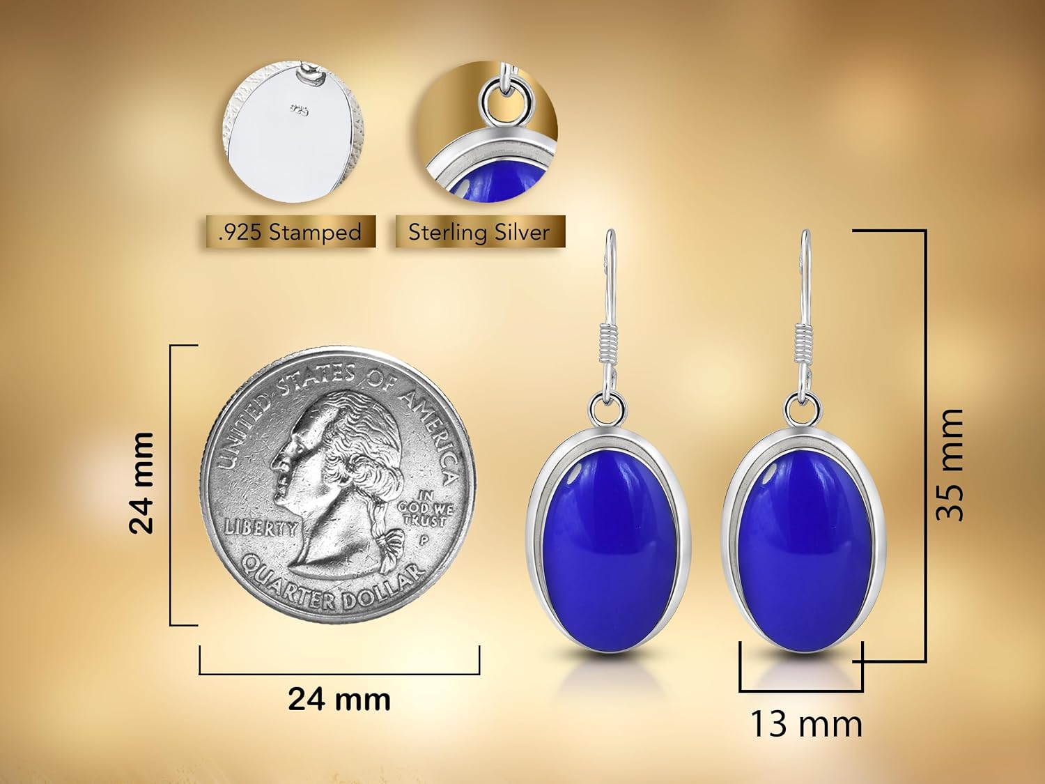 Detalle de AERAVIDA Sterling Silver Dangle Earrings