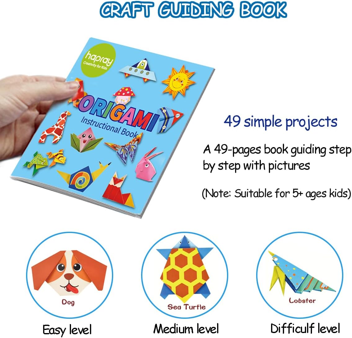 Detalle 2 de hapray Origami Kit 98 sheets — kids craft set 🧩