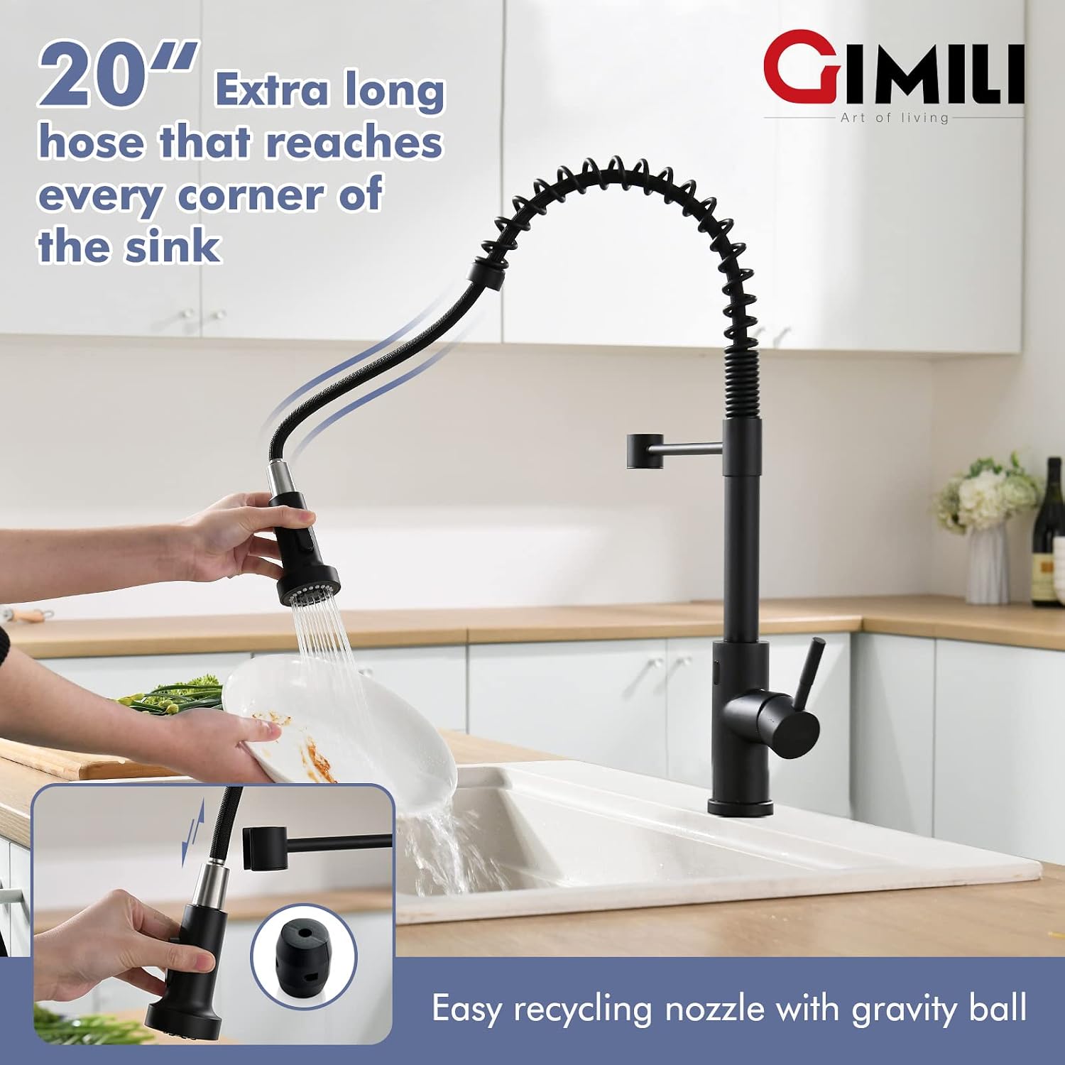 Detalle 1 de GIMILI Touchless Kitchen Faucet, SUS 304 Stainless Steel