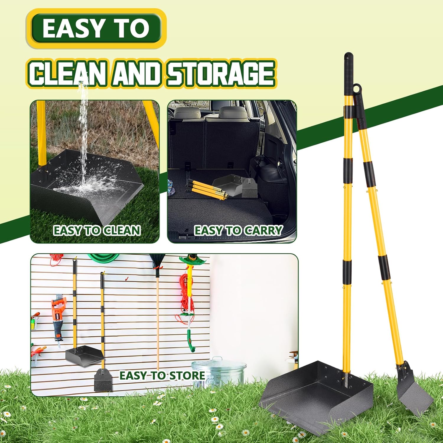 Detalle 2 de CJYMMFAN Dog Pooper Scooper with Adjustable Handle