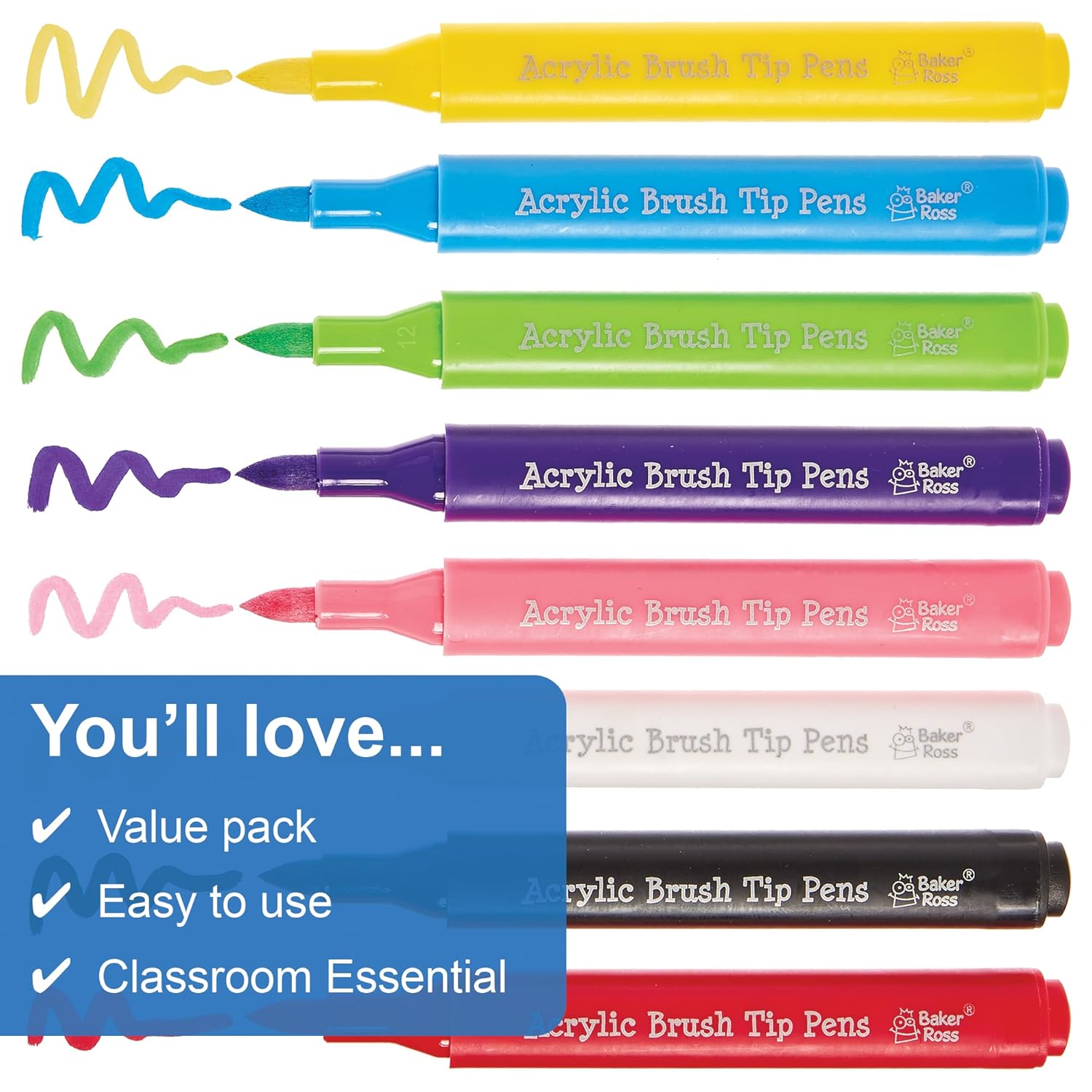 Thumbnail 2 de Baker Ross FN282 Ceramic brush pens pack of 8 🎨