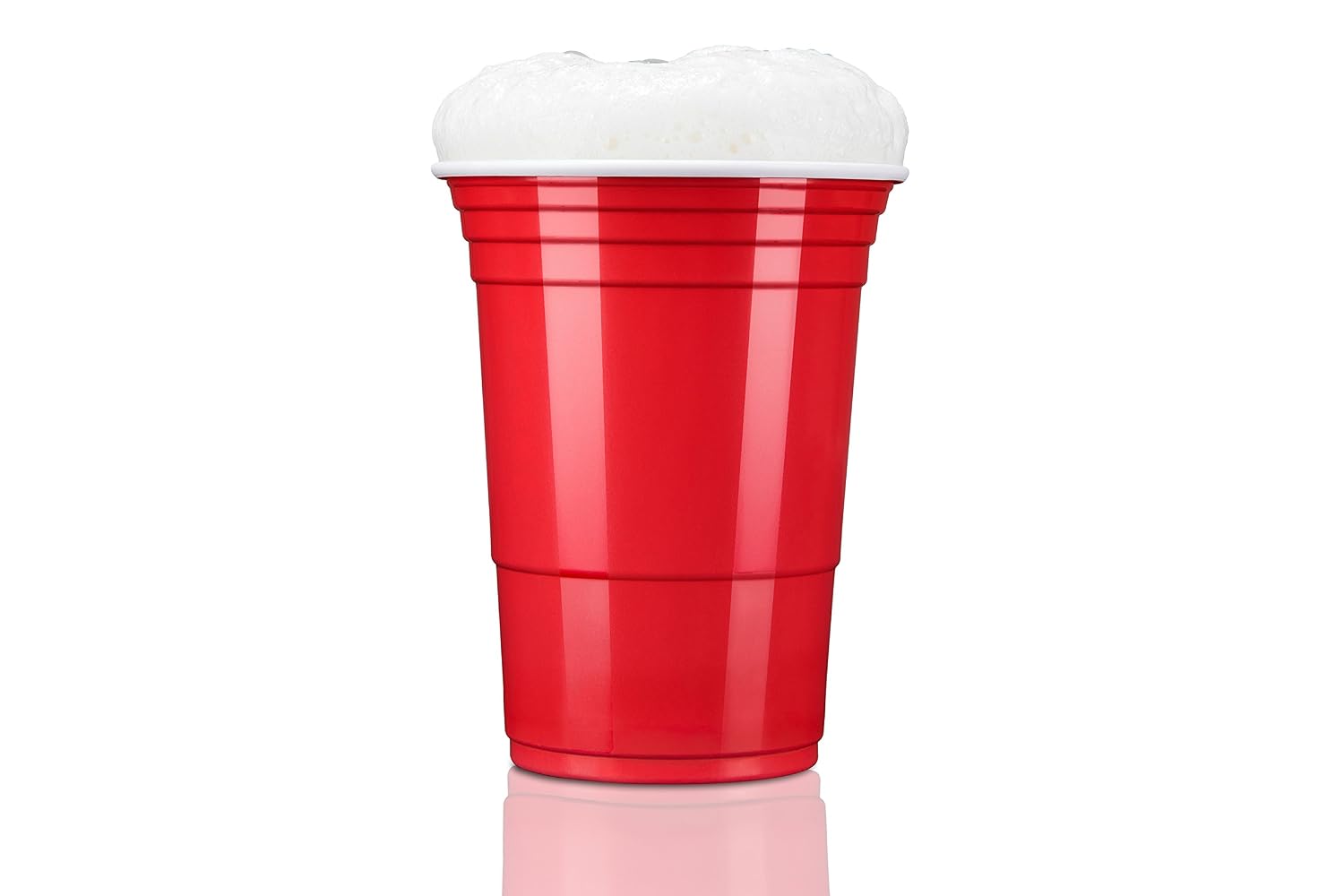 Detalle de TRESKO rode partybekers, 473 ml, herbruikbaar en extra stevig
