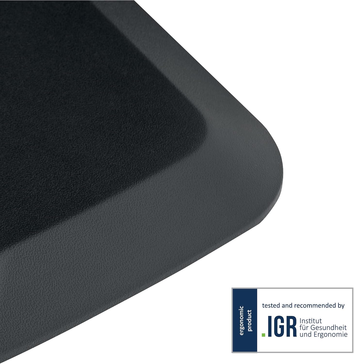Detalle de Leitz Ergo Cosy Tappetino Antifatiga Imbottito in Gomma Piuma, 457 x 560 x 20 mm – Grigio Velluto