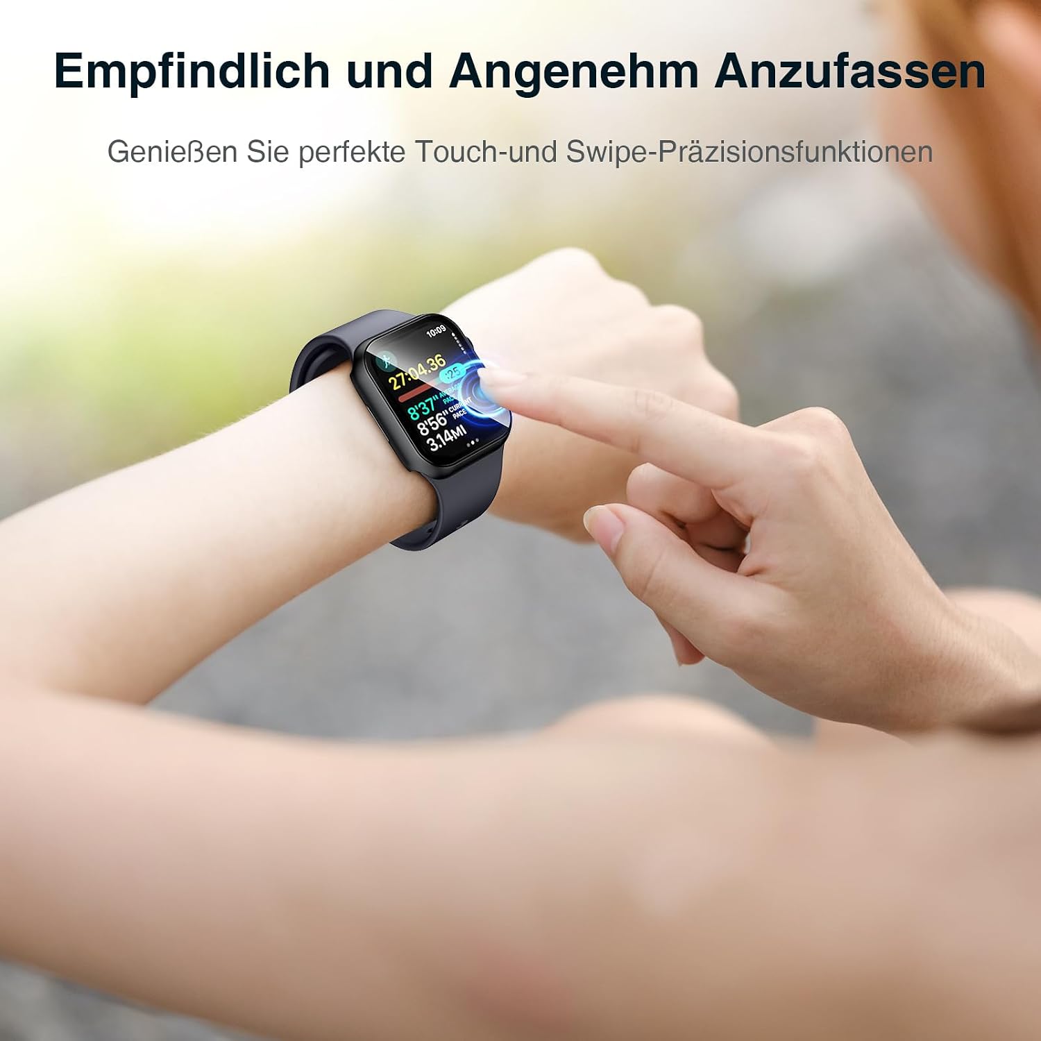 Thumbnail 4 de LK 2 Stück Schutzhülle für Apple Watch Series 9/8/7 45 mm – Klarer Hard-PC Protector in Schwarz